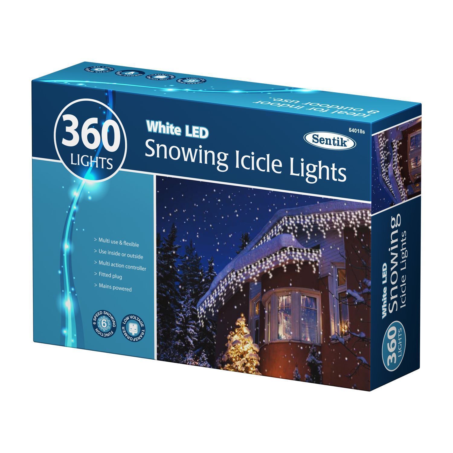 CHRISTMAS WHITE LED SNOWING ICICLE LIGHTS PARTY WEDDING XMAS BRIGHT