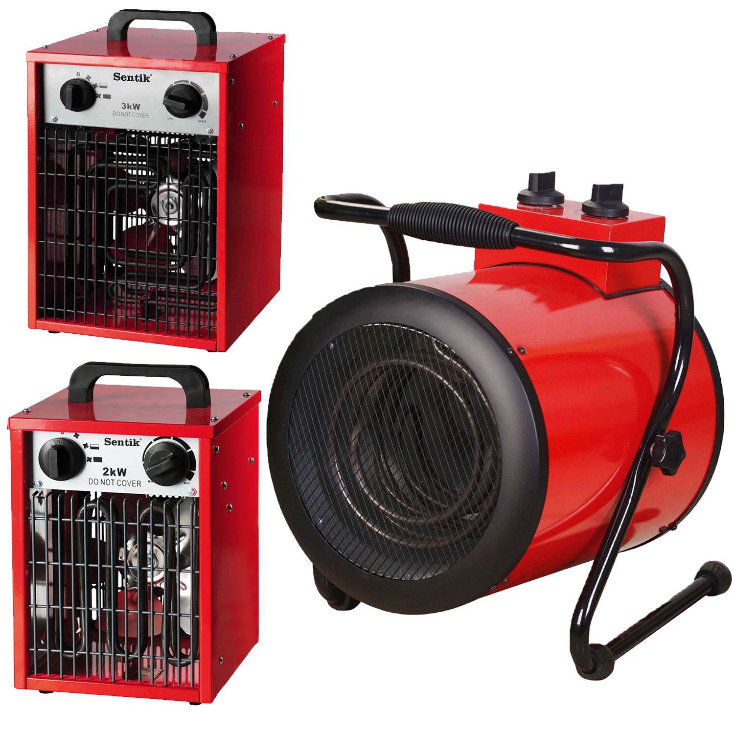 2kw/3kw Industrial Fan Heaters Shed Garage Electric Space