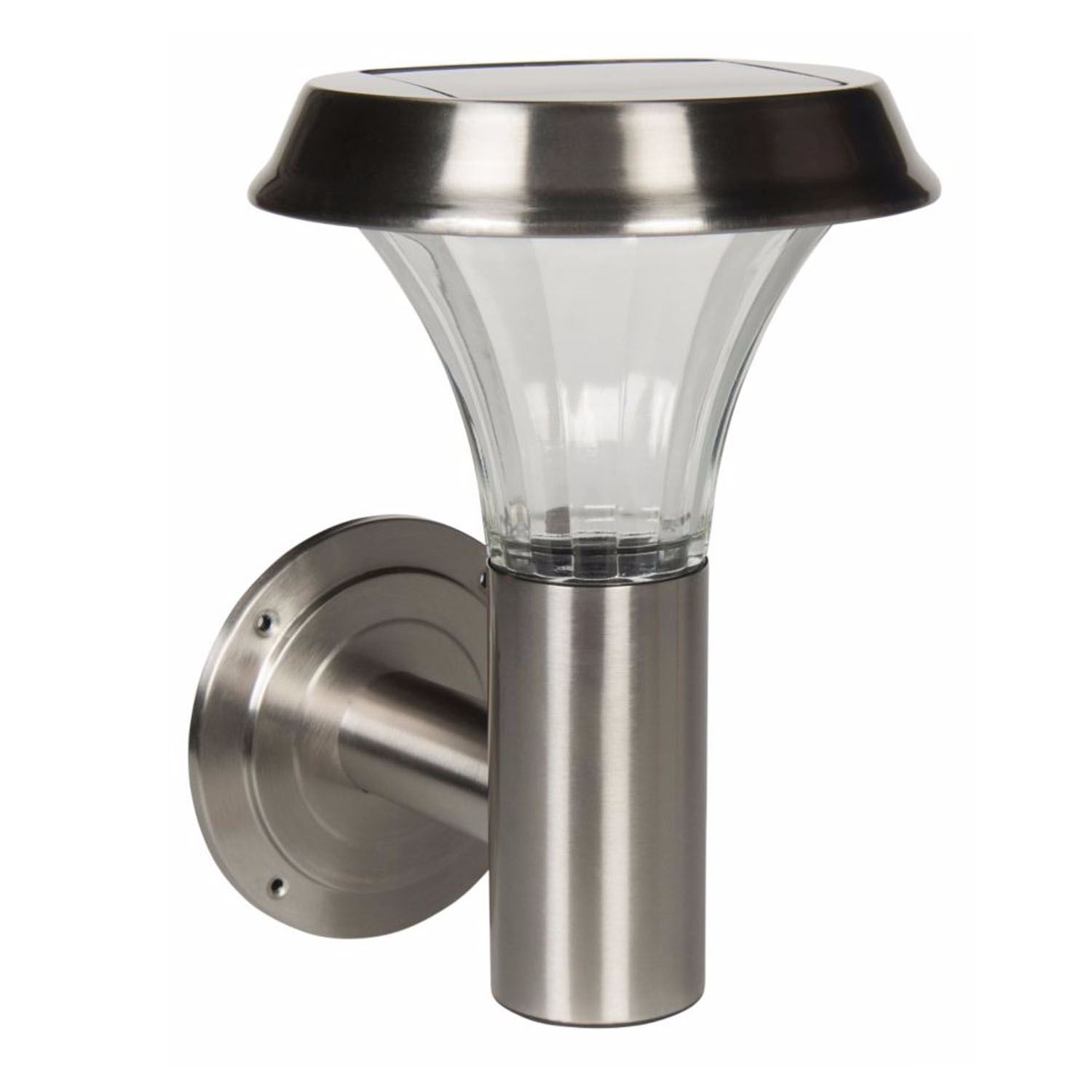 SOLAR POWERED STAINLESS STEEL GARDEN PATIO BRIGHT LED LIGHT OUTDOOR WALL LAMP eBay