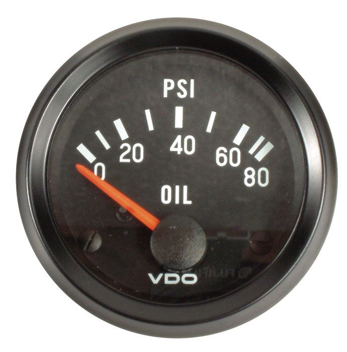 MK1 GOLF VDO Oil Pressure Gauge, Black Cockpit, 80psi [5]