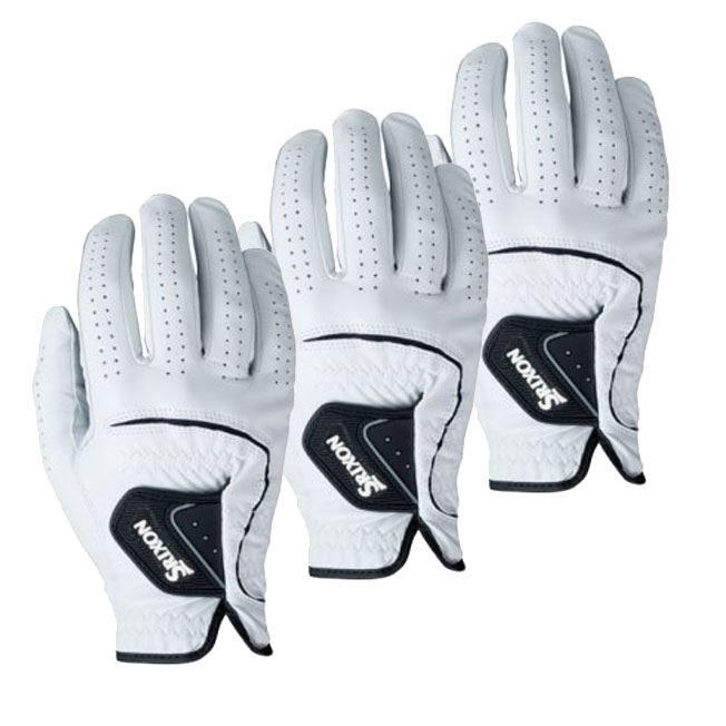 3 x Srixon CABRETTA Leather Golf Gloves RIGHT Hand (for the left handed
