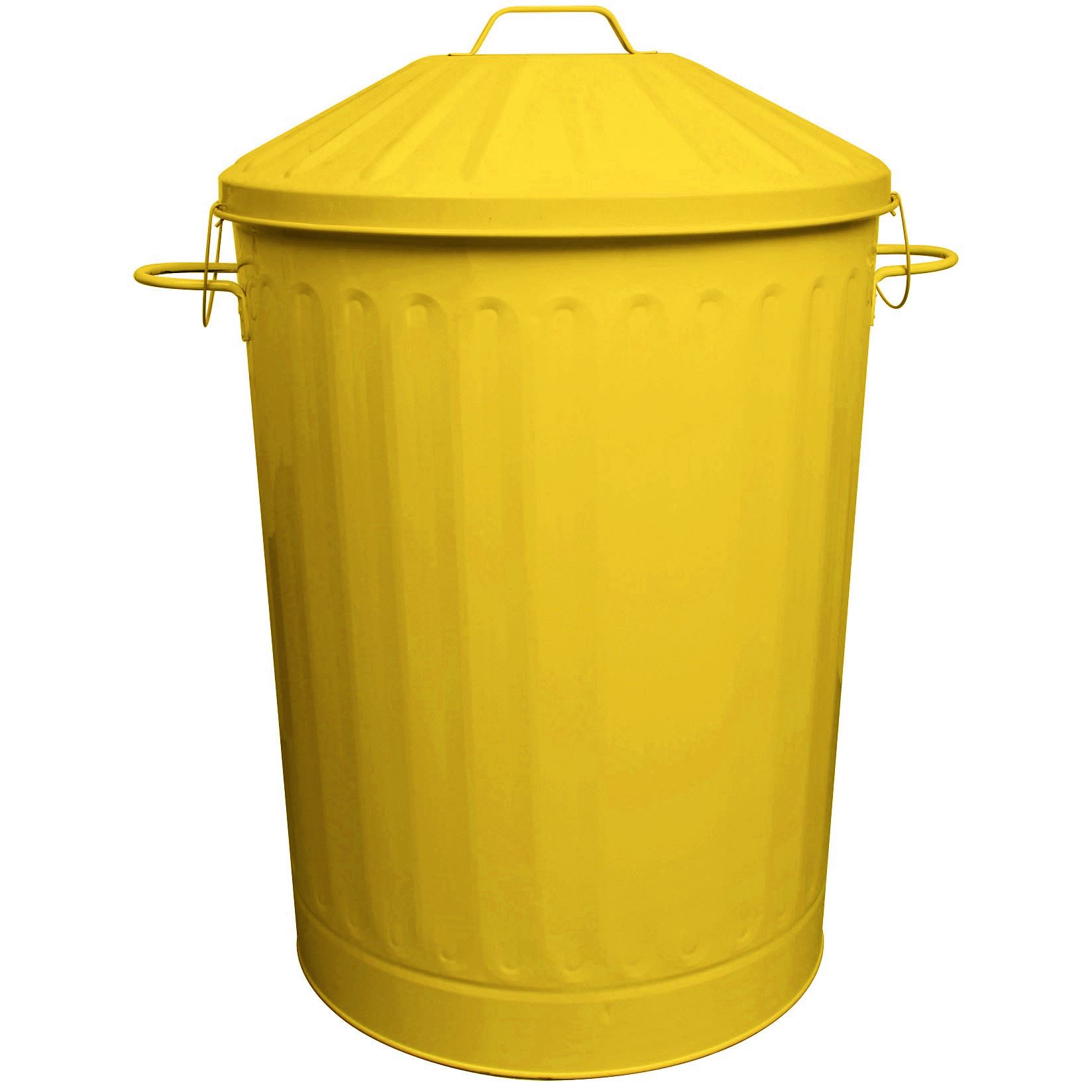 90L Colour Metal Dustbin House Garden Storage Bin with Special Locking Lid UK eBay