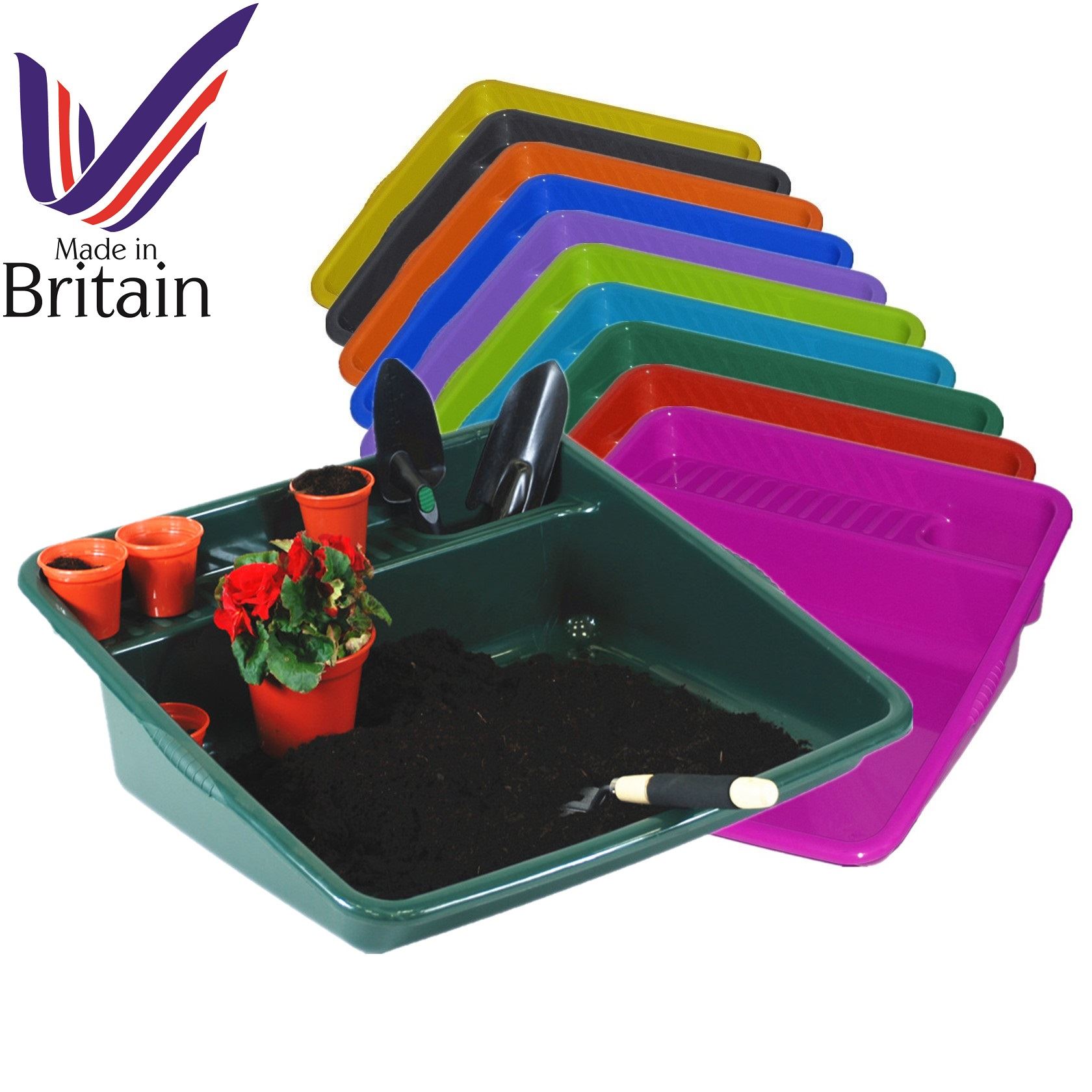Plastic Garden Potting Tray for Nursery Plant Seeding Soil Mixing