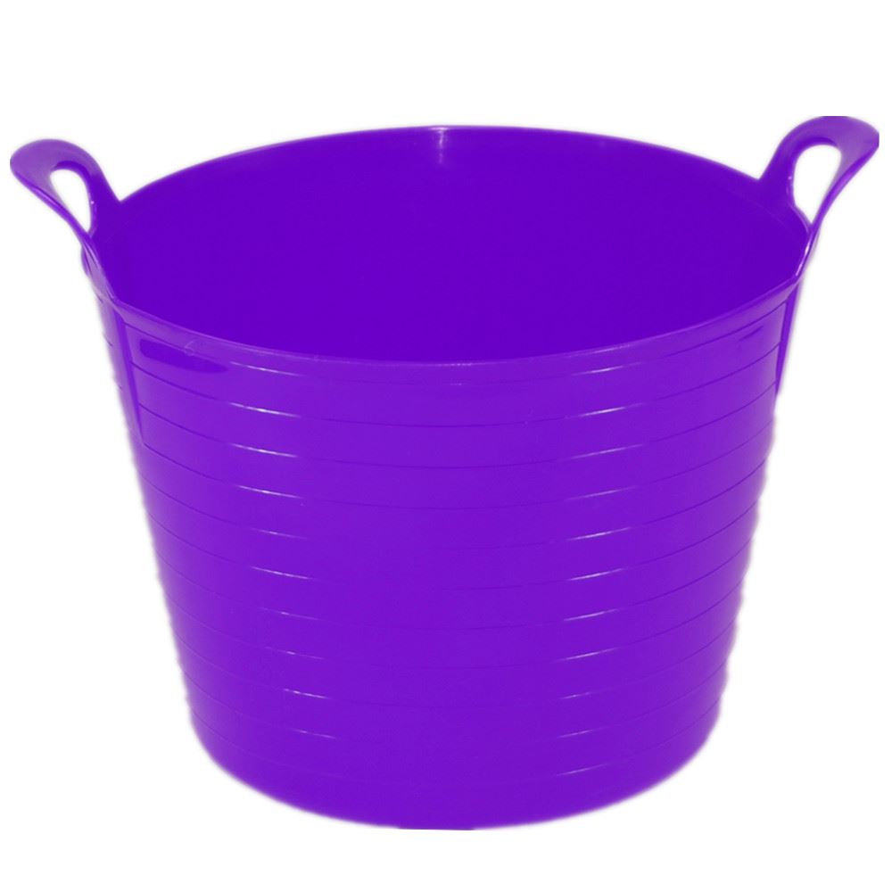 2 x 42 Litre Large Flexi Tub Home Flexible Rubber Storage Bucket MADE