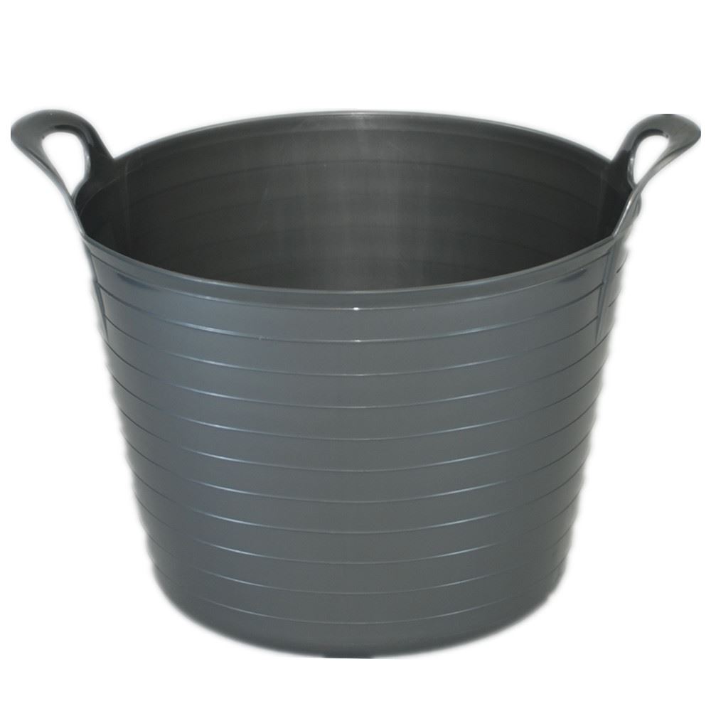 2 x 42 Litre Large Flexi Tub Home Flexible Rubber Storage Bucket MADE