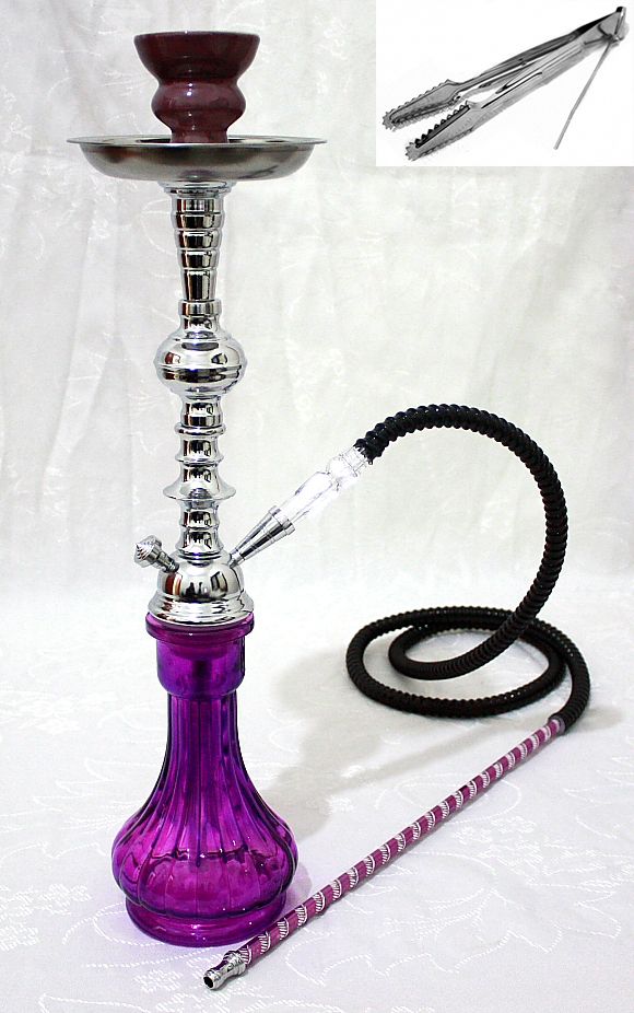 Sale 1 hose 20" Purple Hookah shisha nargila bar narguile nargile glass