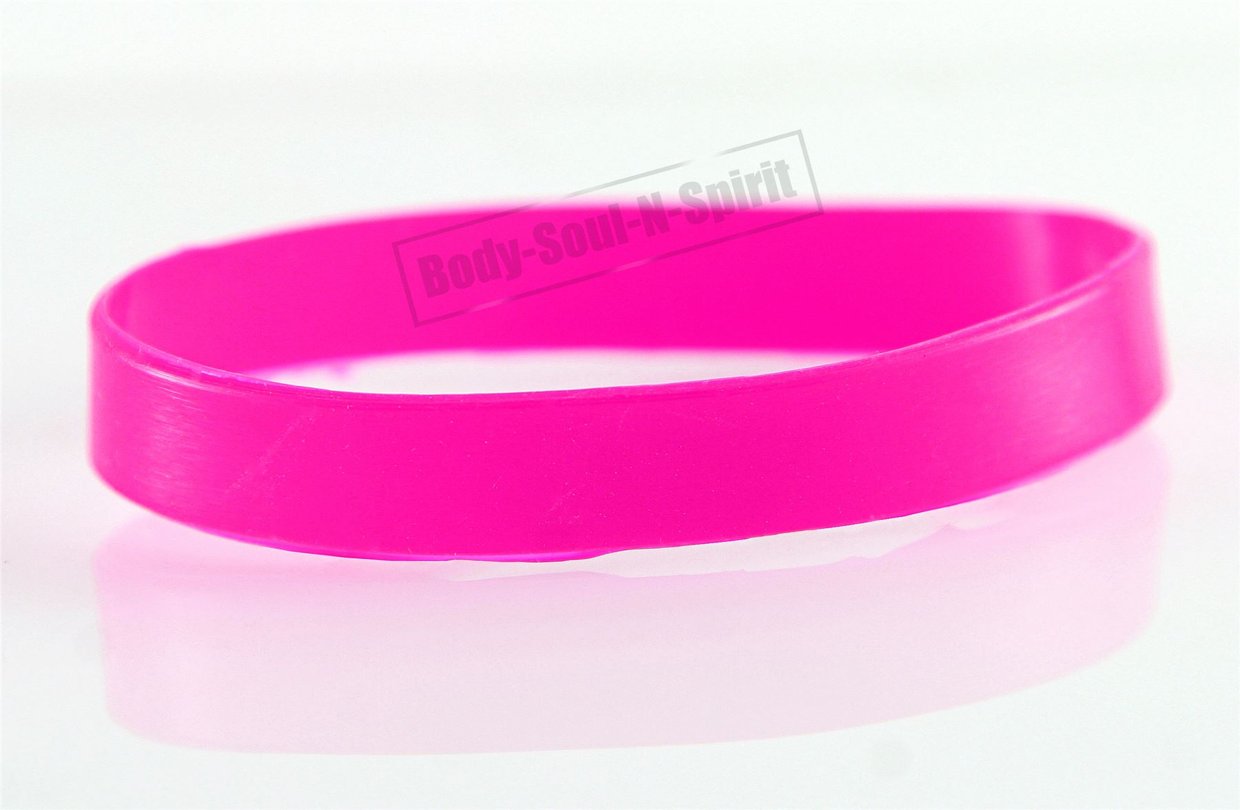 Pink blank Silicone Wristband powerful Rubber Bracelet good karma