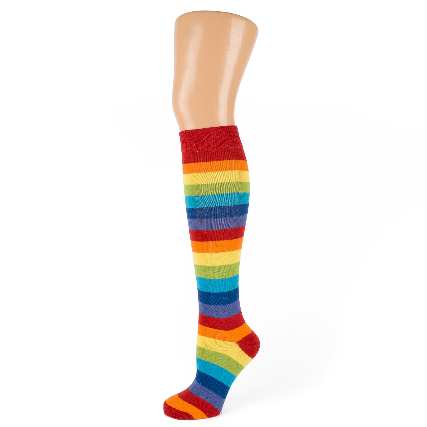 Rainbow Coloured Striped Knee High Socks eBay