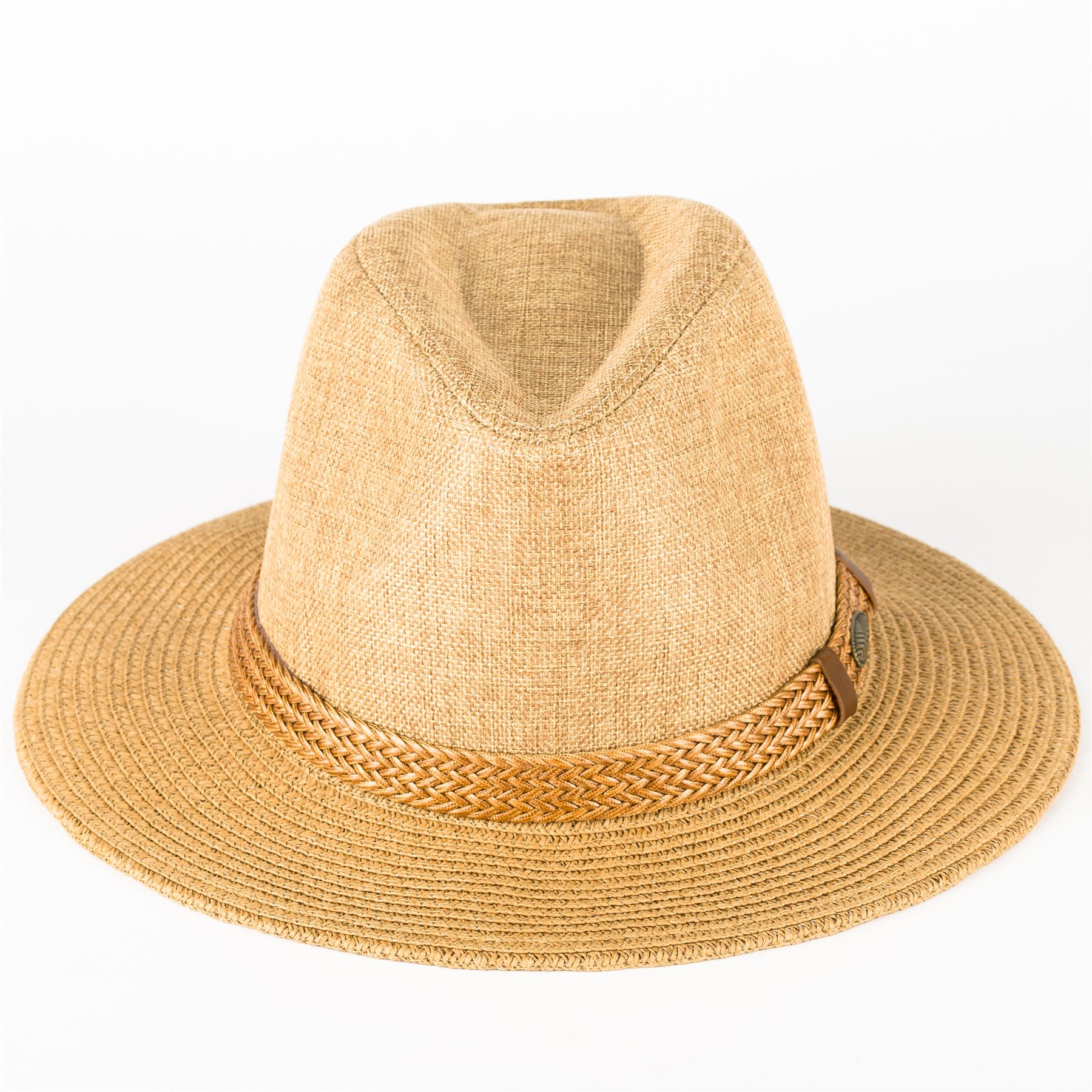 Unisex Fedora Hat with Straw Brim eBay