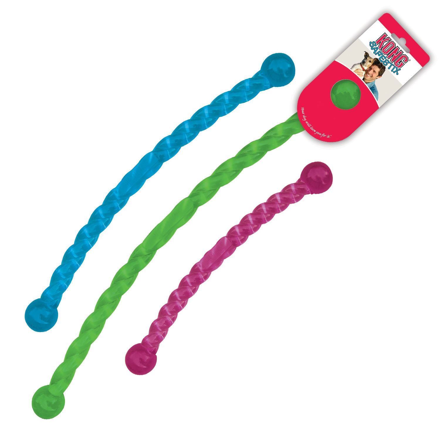 Kong Safestix Puppy & Dog Rubber Toy Stick Bends & Floats 3 Colours & 3