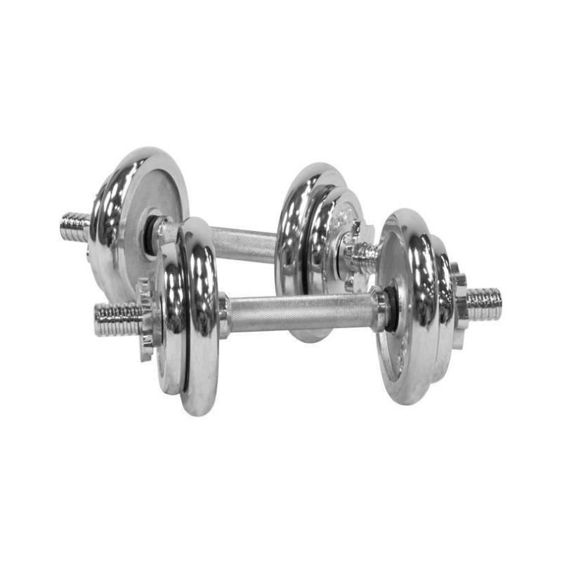 Gorilla Sports Chrome Barbell Set 100KG eBay