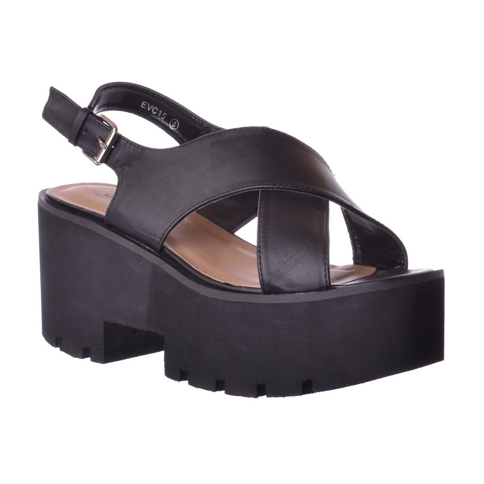 LADIES WOMENS CHUNKY SUMMER FLATFORM WEDGE ANKLE STRAP RETRO SANDALS