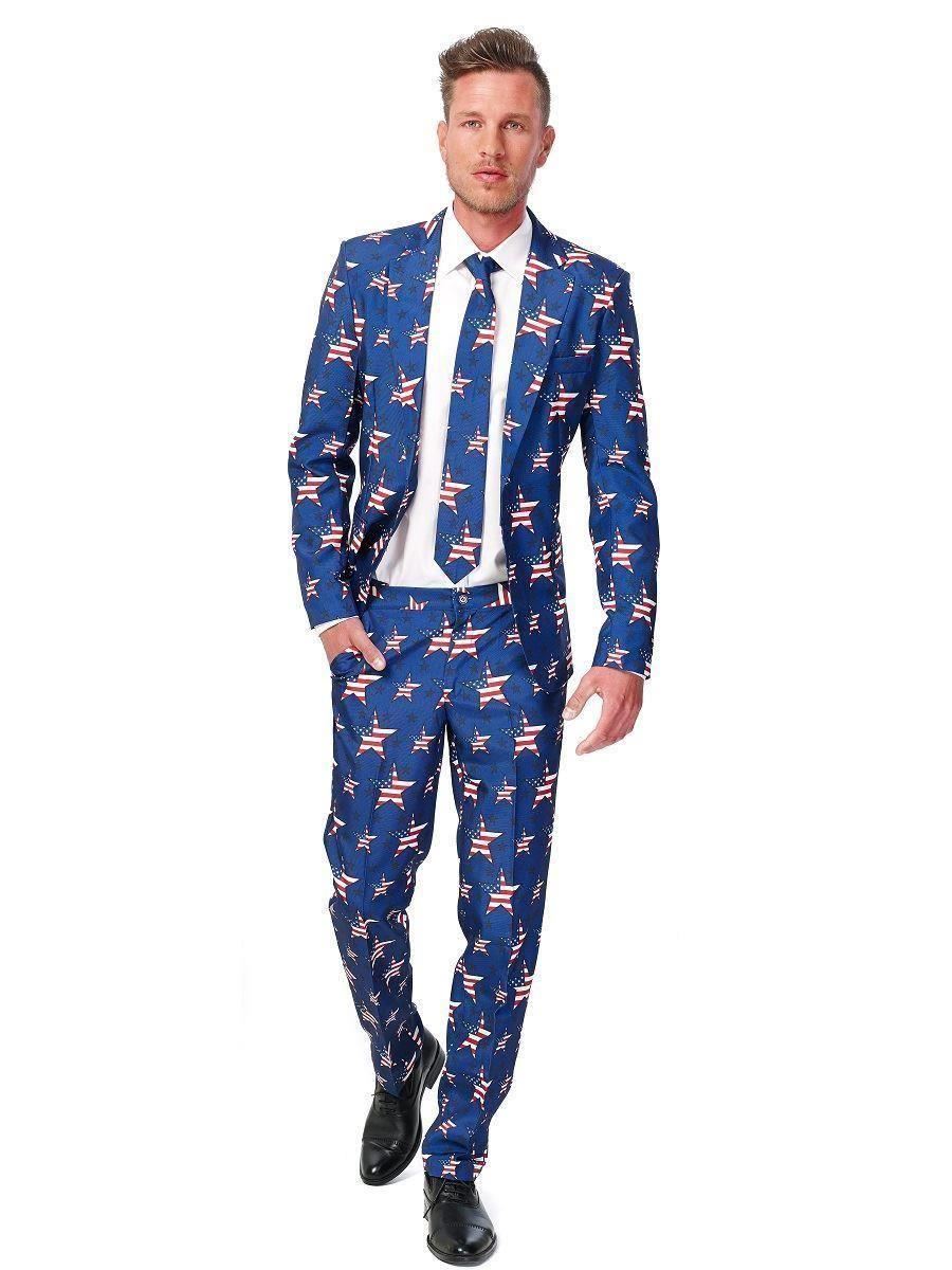 Mens Suitmeister Novelty Suit Adults Fancy Dress Stag Do Funny Freshers