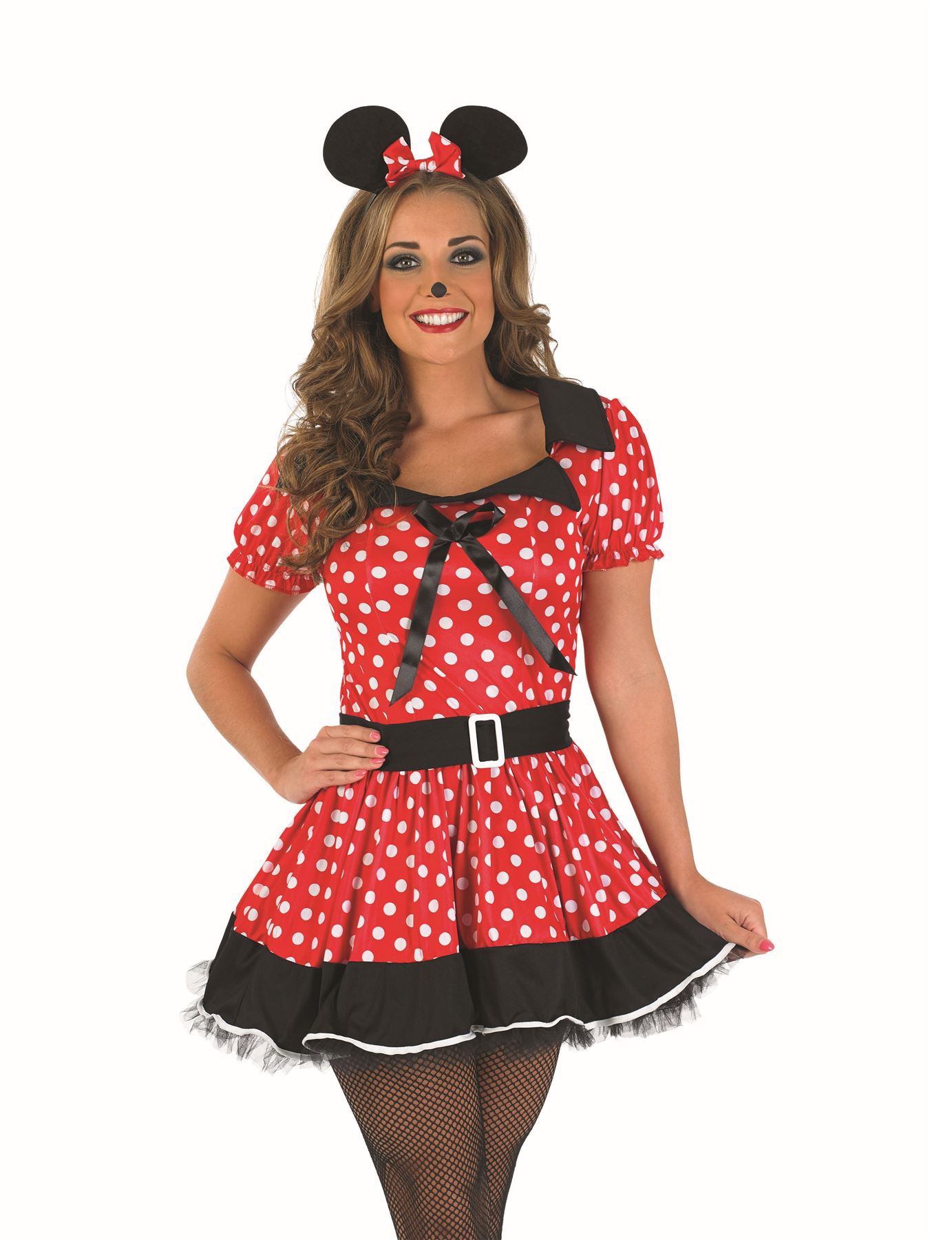 Womens Sexy Naughty Micky Mini Minnie Mouse Fancy Dress Costume Hen 8156