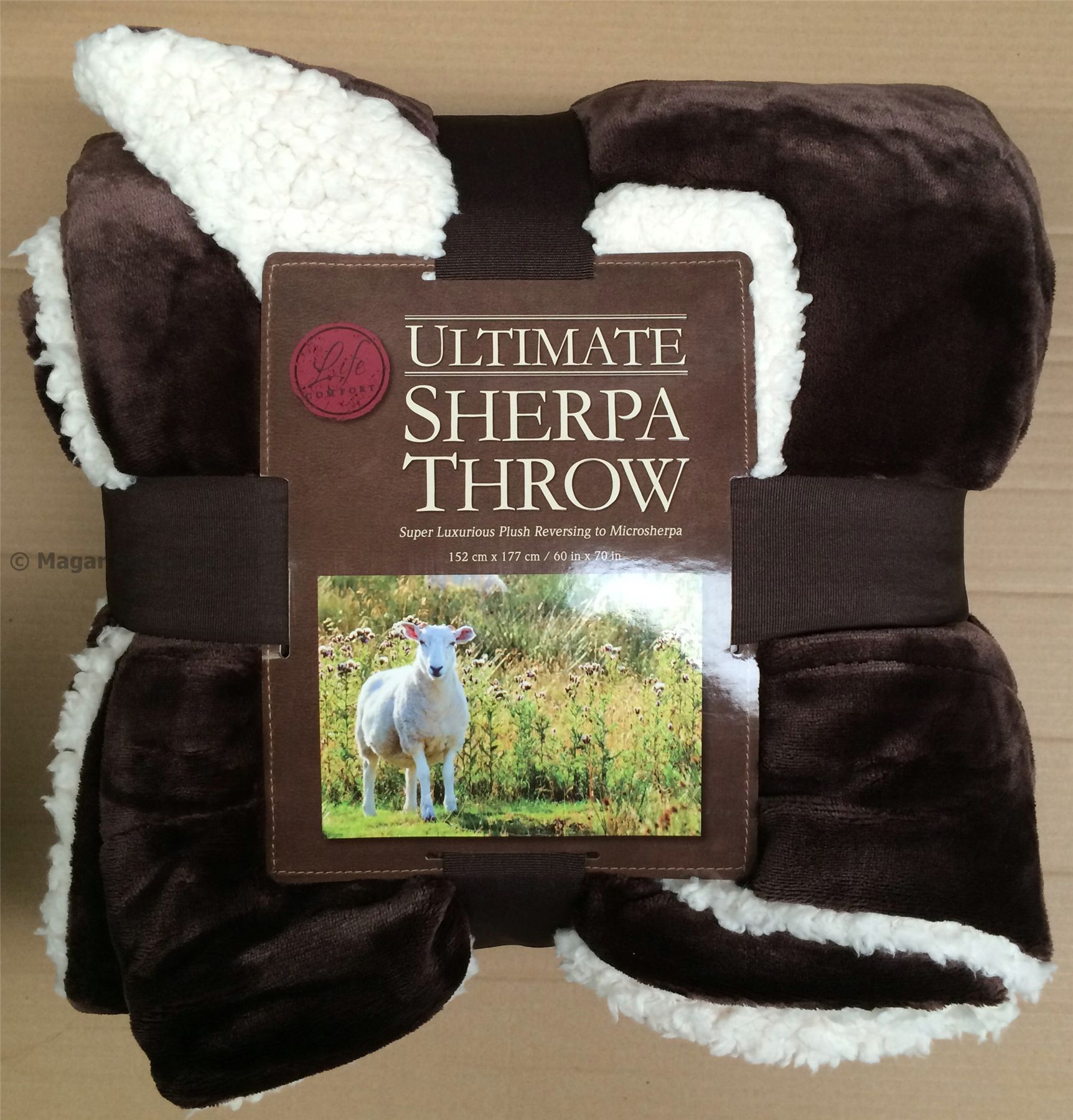 Ultimate Sherpa Throw Plush Warm Fleece Blanket Large 152x177cm