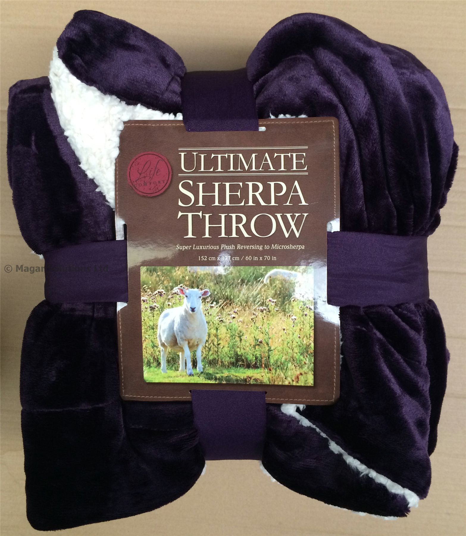 Ultimate Sherpa Throw Plush Warm Fleece Blanket Large 152x177cm