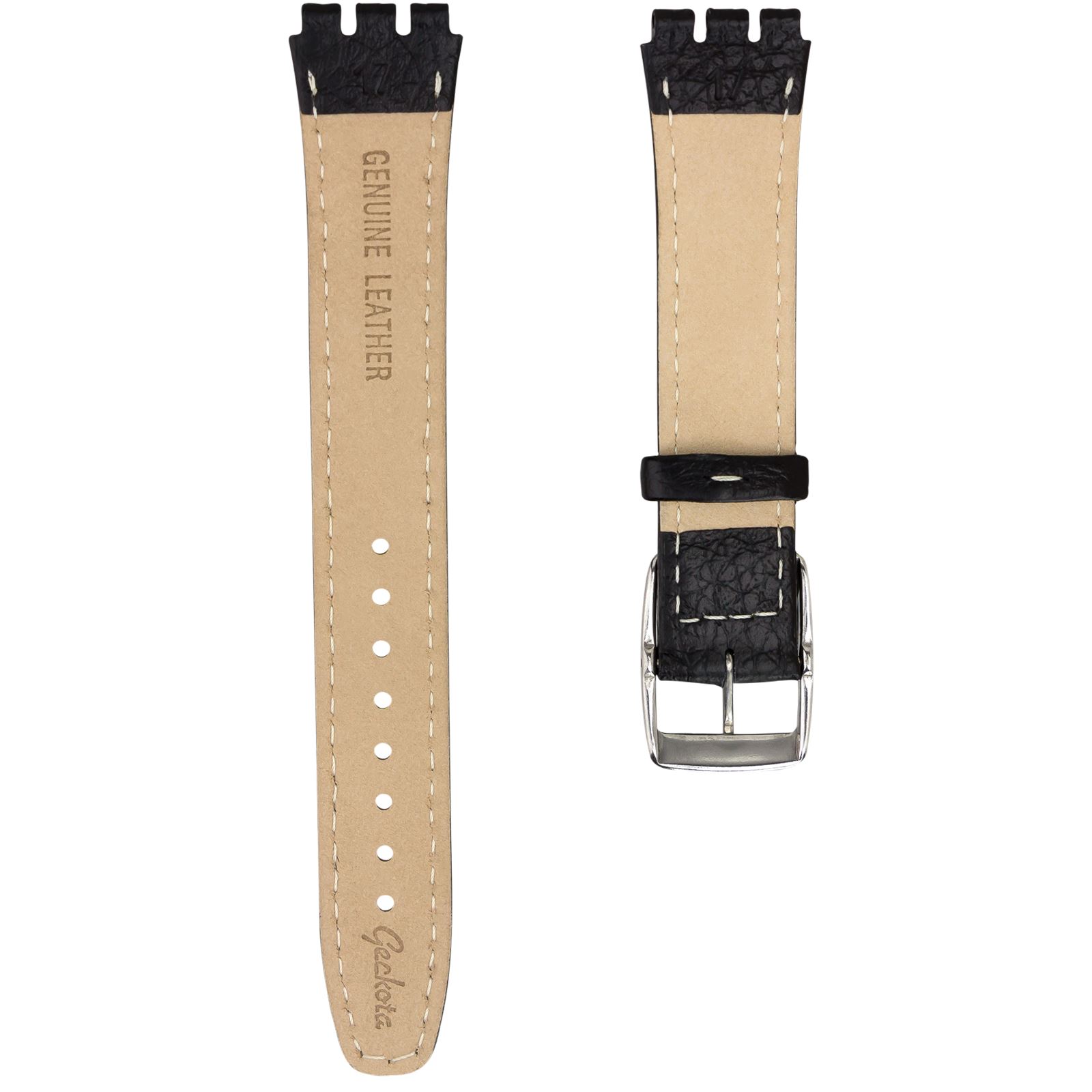 Genuine Leather 17mm Replacement watch strap for Swatch in a choice of