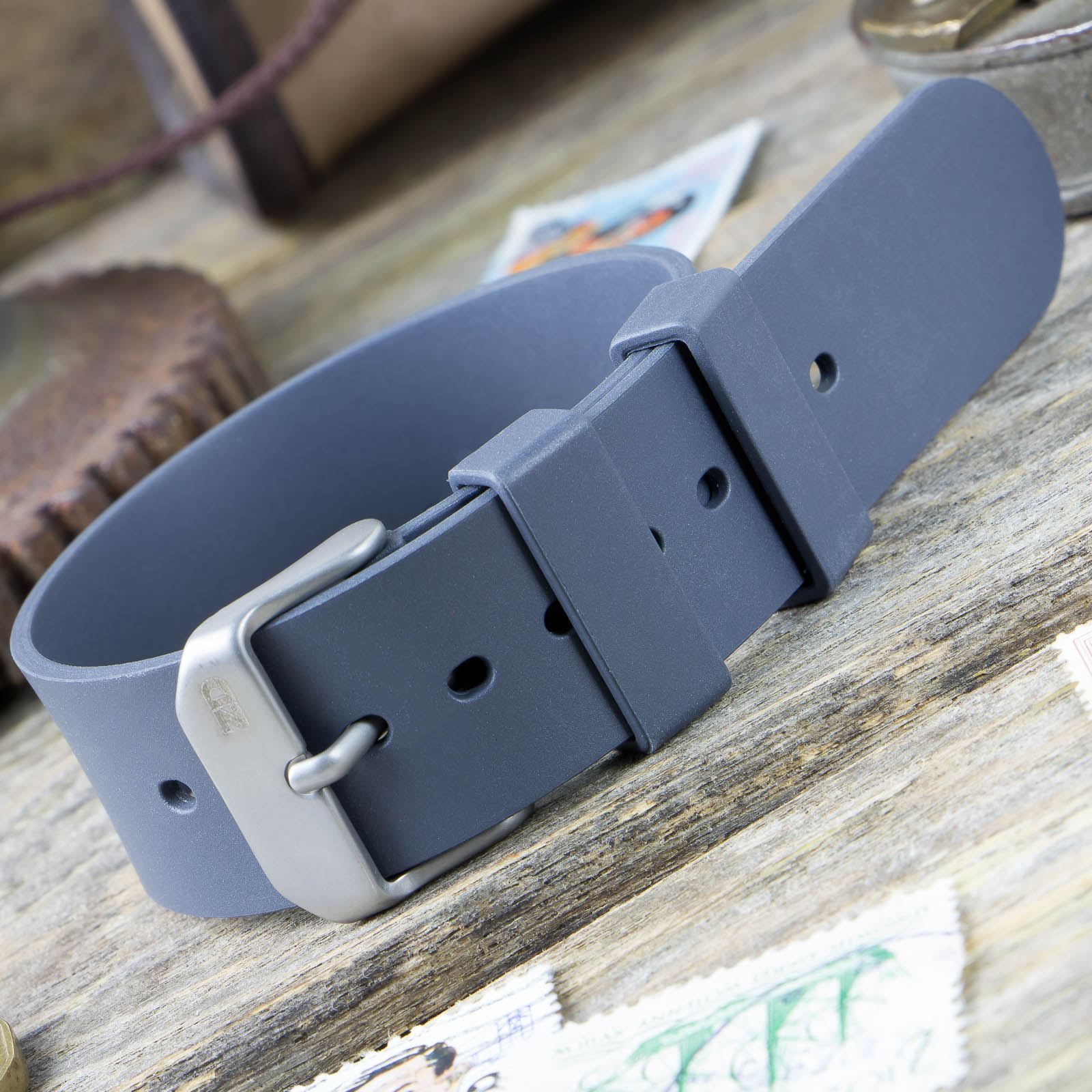 Genuine Italian Rubber One Piece Watch Strap ZULUDIVER by