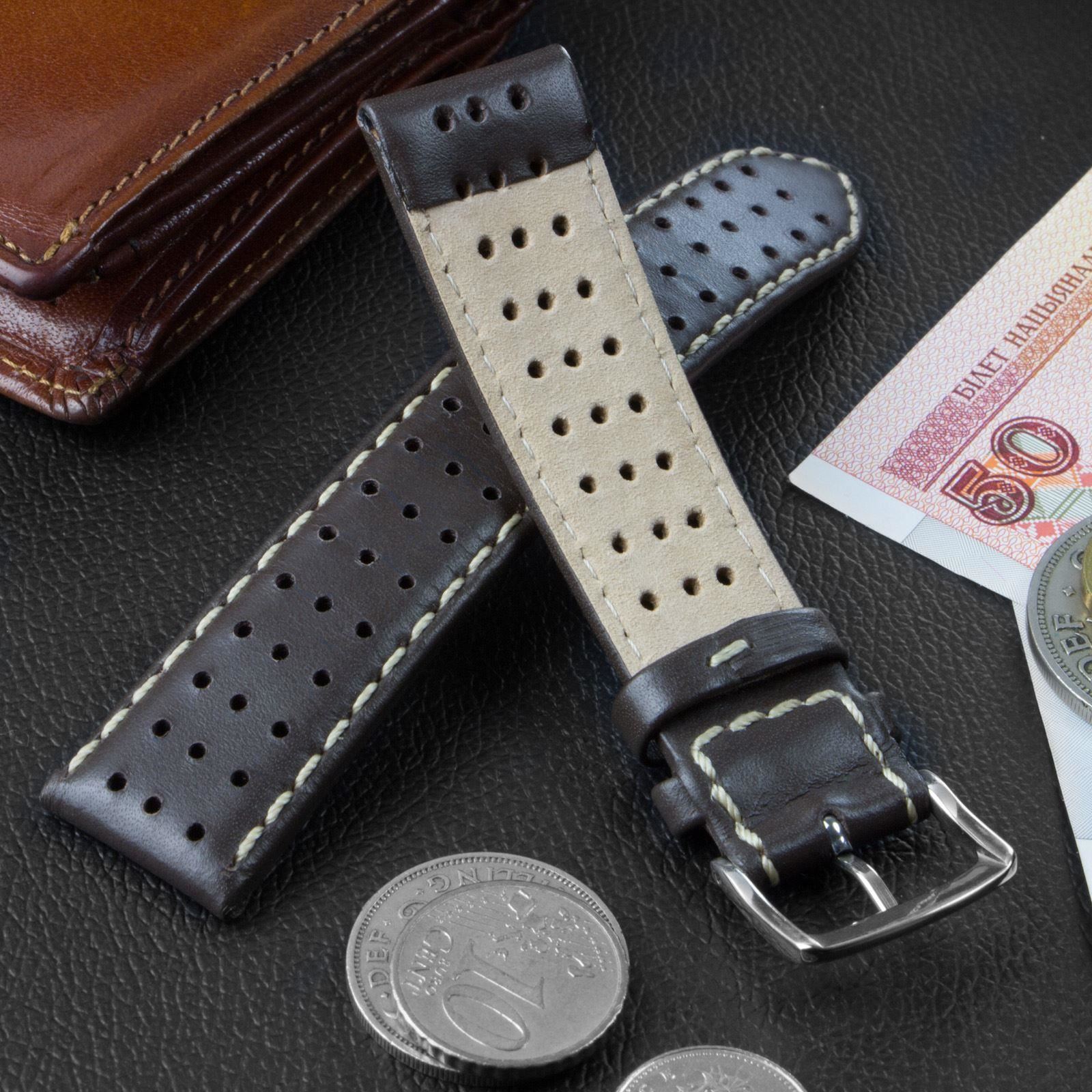 perforated watch strap