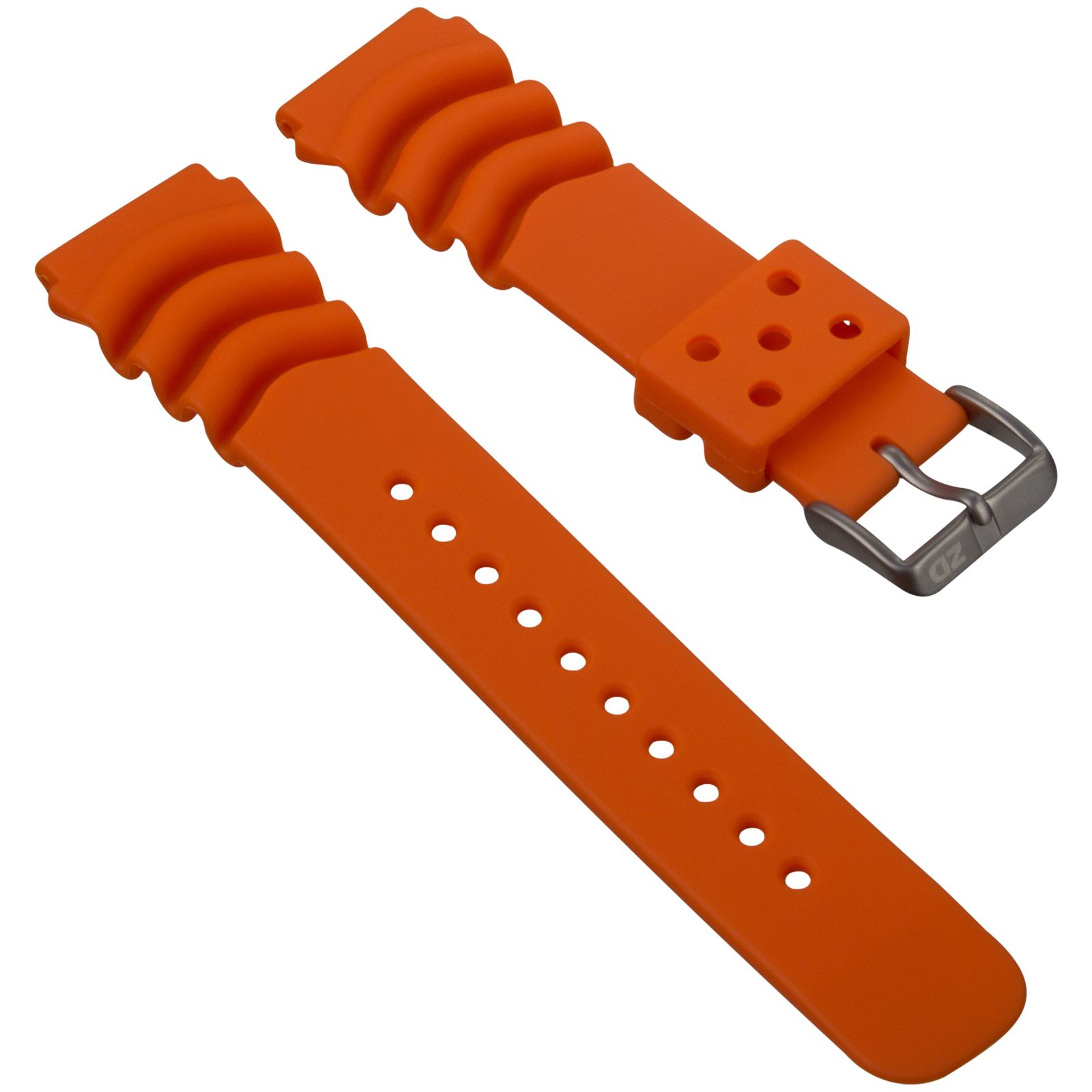 ZULUDIVER PU Rubber Dive Watch Strap for SEIKO / CITIZEN 20, 22mm