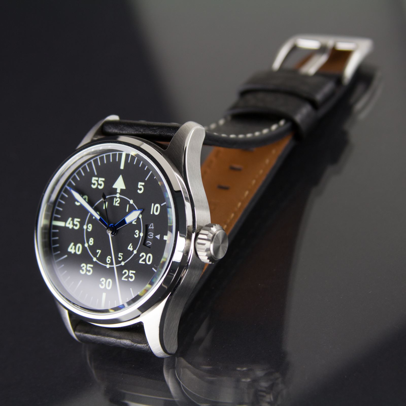 Geckota K1 Mechanical Automatic Miyota 8215 Pilot's Watch Flieger Design 44mm - Zdjęcie 8 z 17