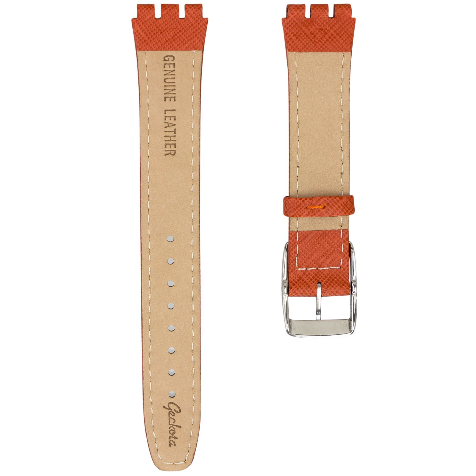 Genuine Leather 17mm Replacement watch strap for Swatch in a choice of