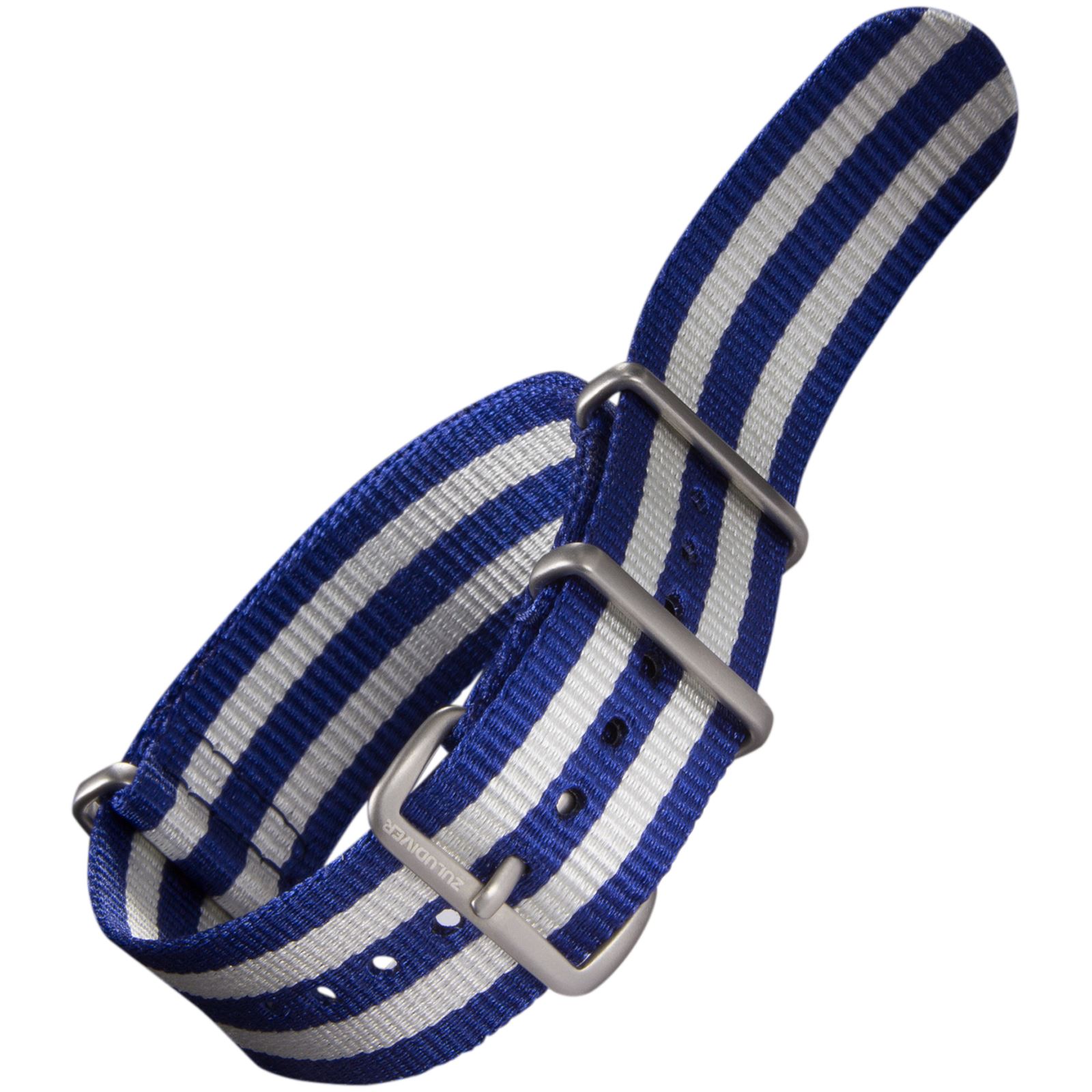 G10 NATO ZULUDIVER® Striped Nylon Military Watch Strap 18 20 22mm Satin