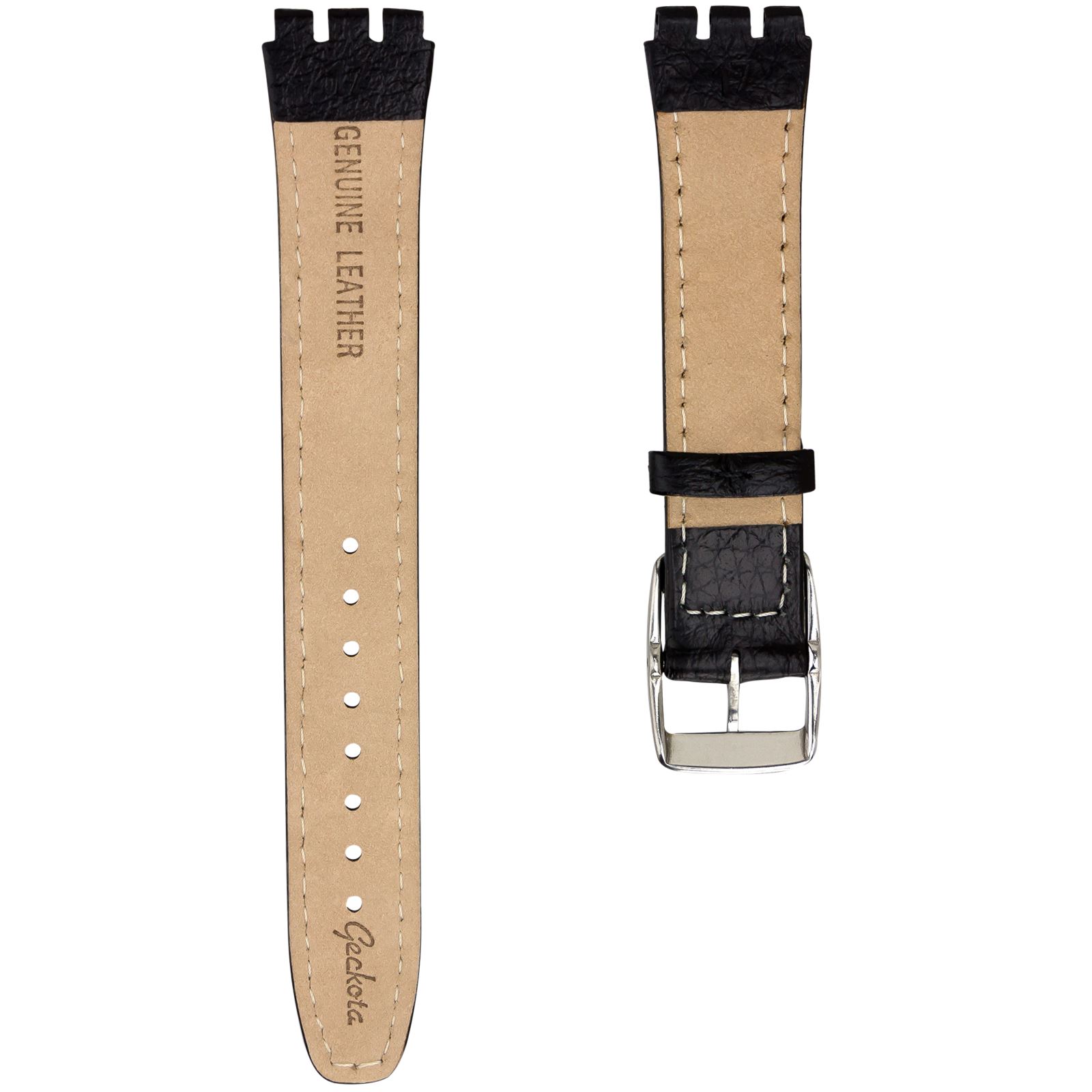Genuine Leather 17mm Replacement watch strap for Swatch in a choice of