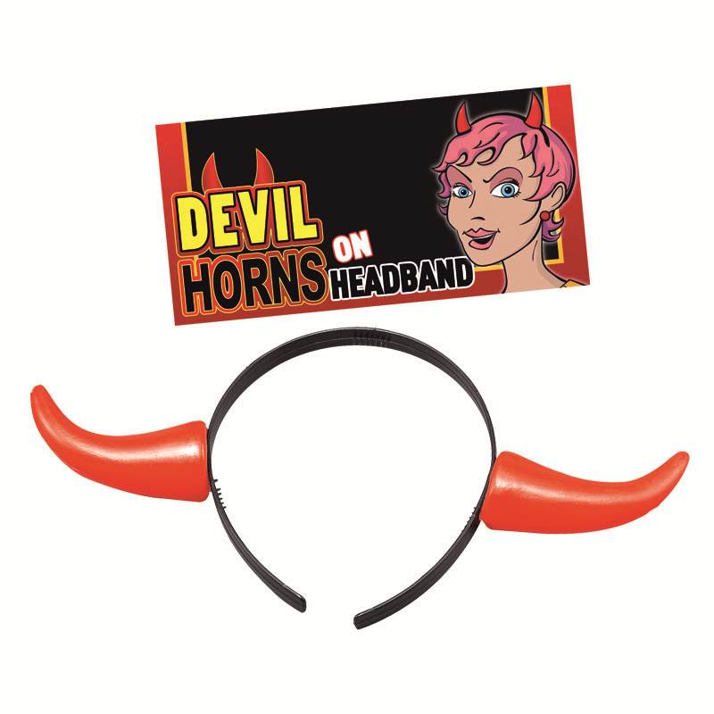 DEVIL HORNS. SMALL.PLASTIC HEADBAND, FANCY DRESS ACCESSORY US eBay