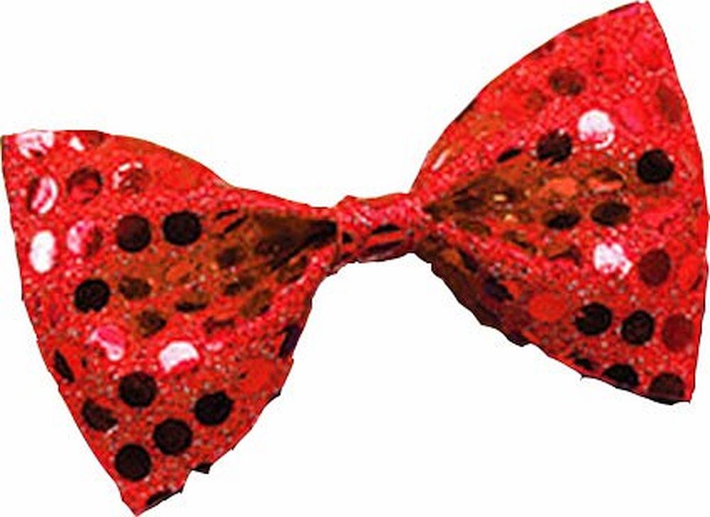 Red Sequin Bow Tie Clown Novelty Tie Fancy Dress Ebay 