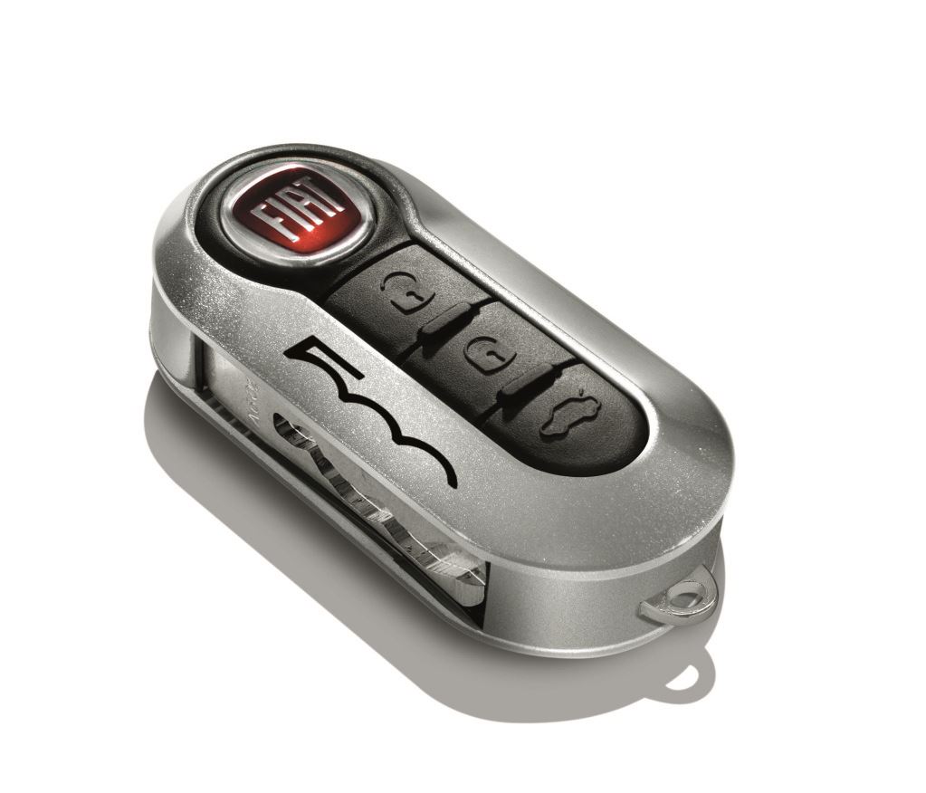 GENUINE Fiat 500L Key Covers Metallic Silver & Black Twin Pack