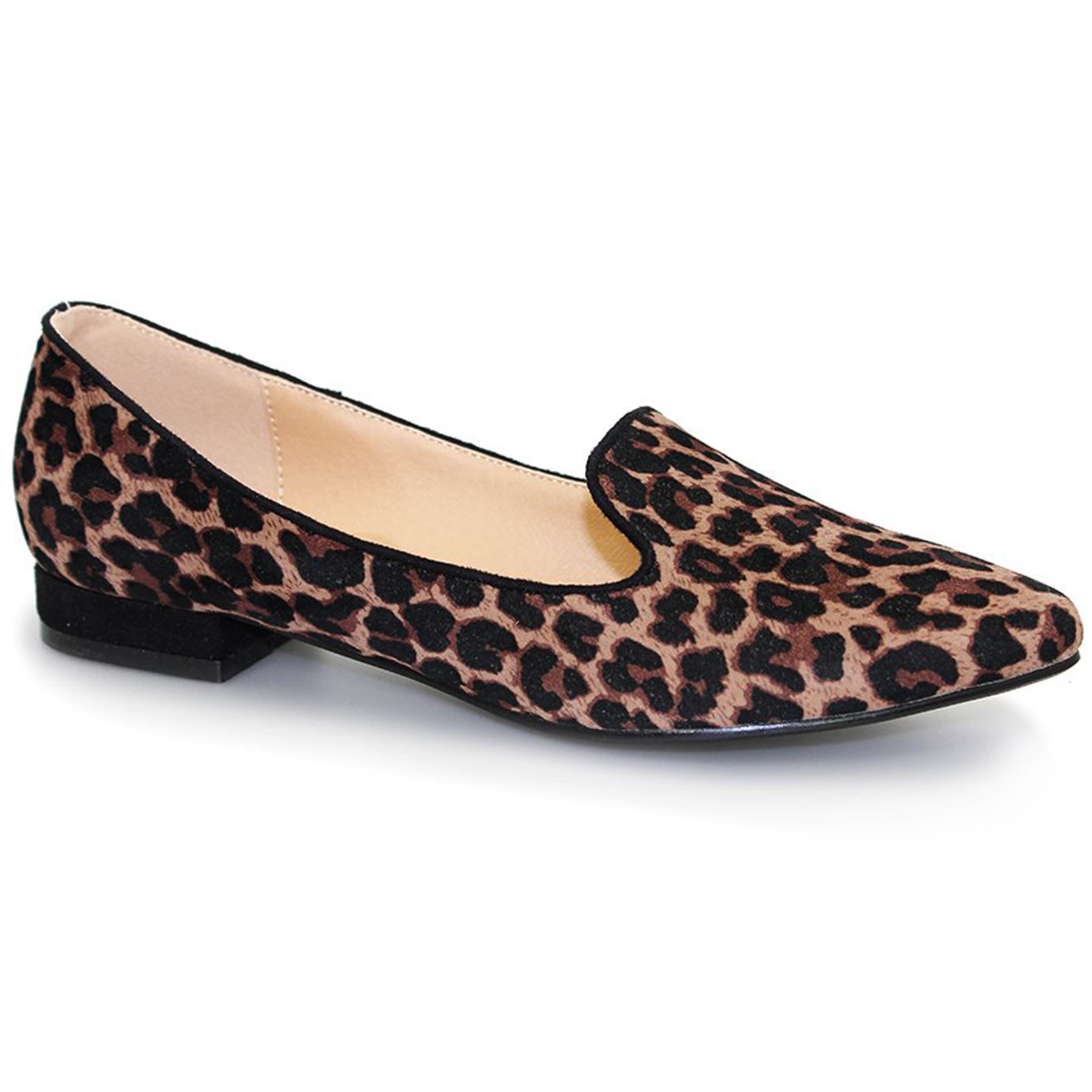 FLC655 Trenton Womens Slip On Leopard Print Smart Pumps Flats Loafer Shoes | eBay