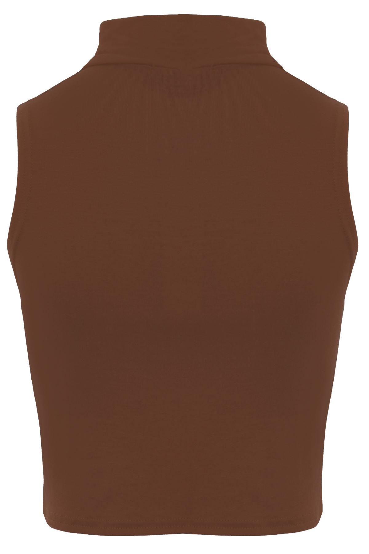 high neck vest crop top