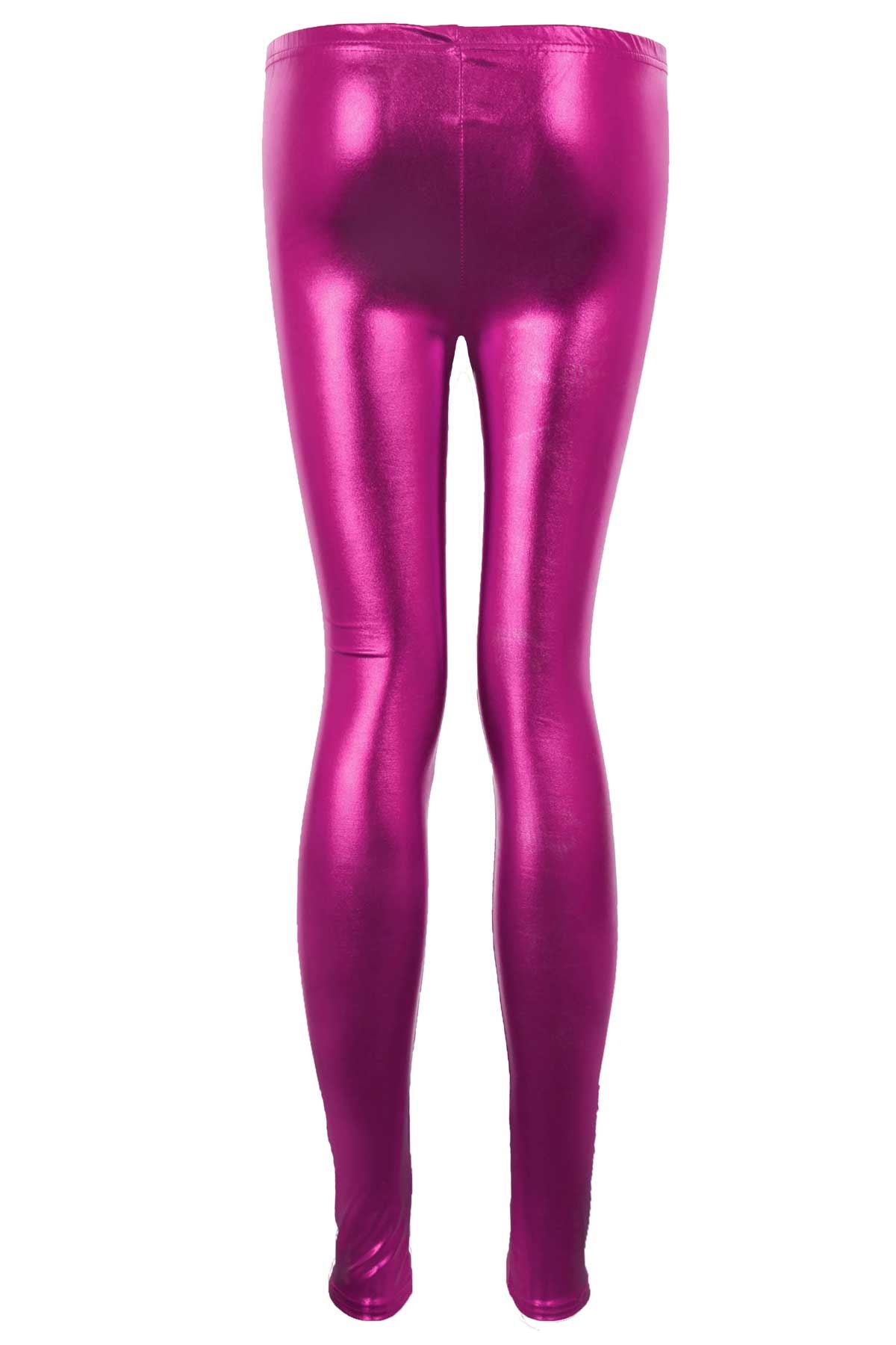 Ladies Metallic Shiny Wet Look PVC Women's Disco Pants Sexy Dance