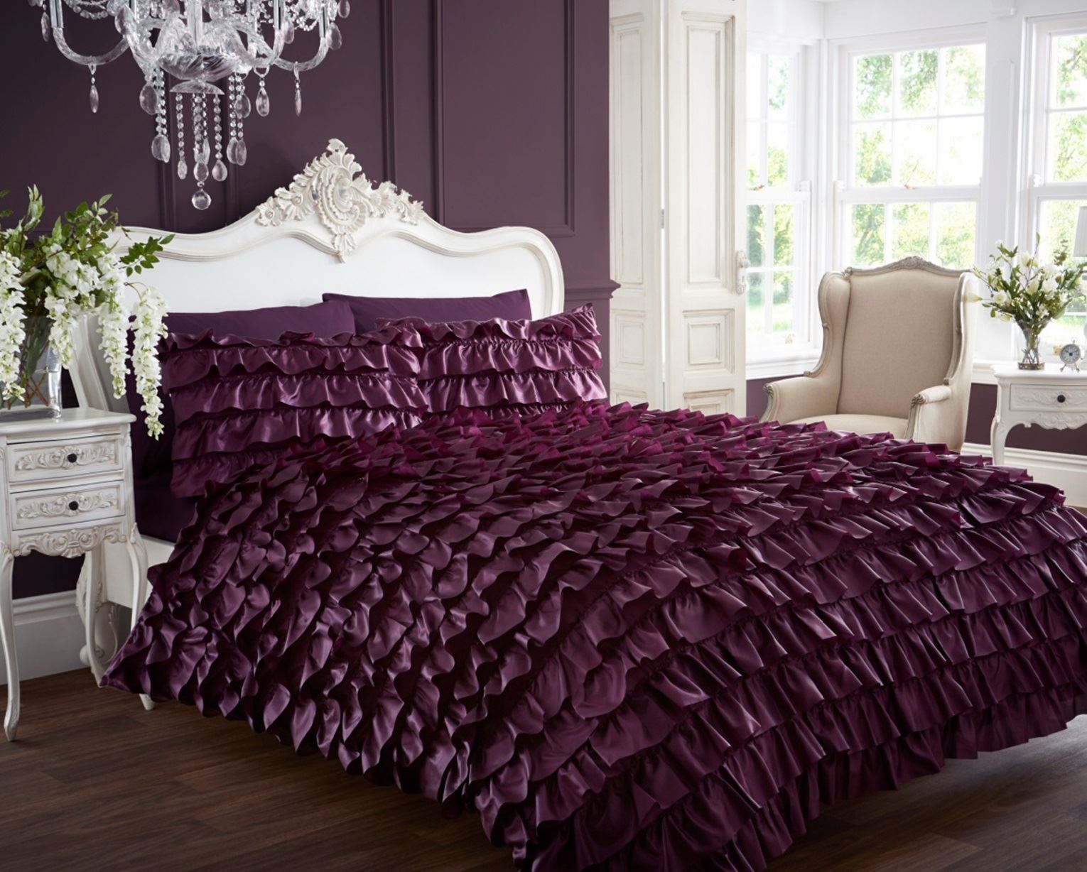 Mei Purple Duvet Set Quilt Plum Colour Stylish Textured Flamenco Dress Can Quilt Duvet Cover Amp P Case Bedding Bed