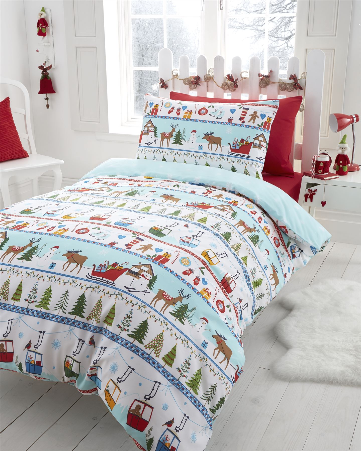 Single Flannelette Duvet Covers The Duvets Christmas Flannelette Quilt Duvet Cover Pillowcase Bedding Sets