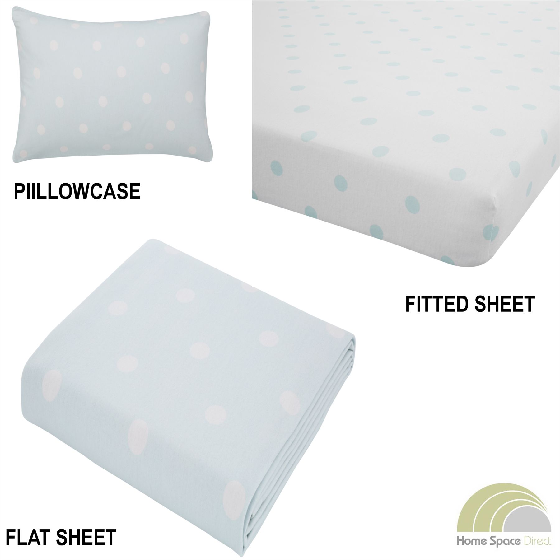 100 Cotton Flannelette Sheets Fitted Flat Pillowcases Bedding Many