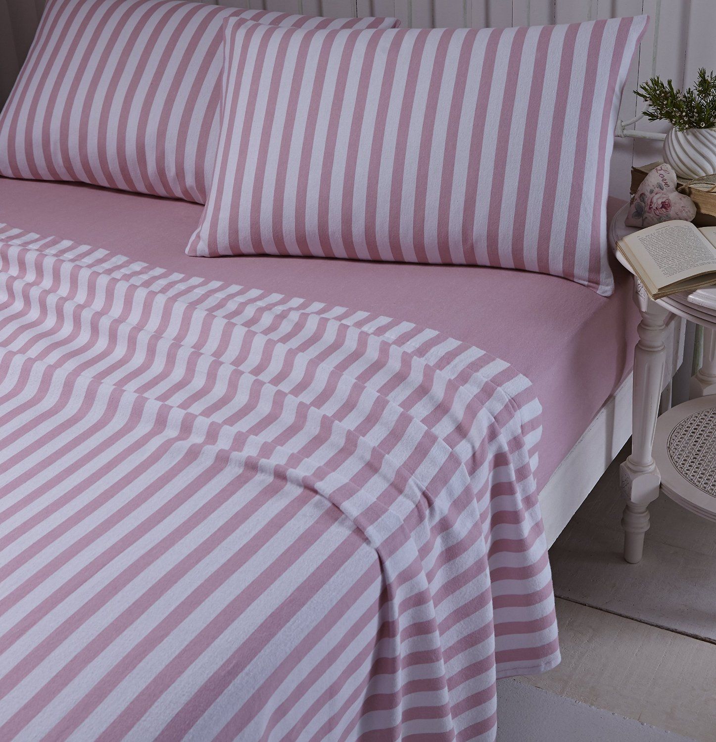 100 Cotton Flannelette Sheets Fitted Flat Pillowcases Bedding Many