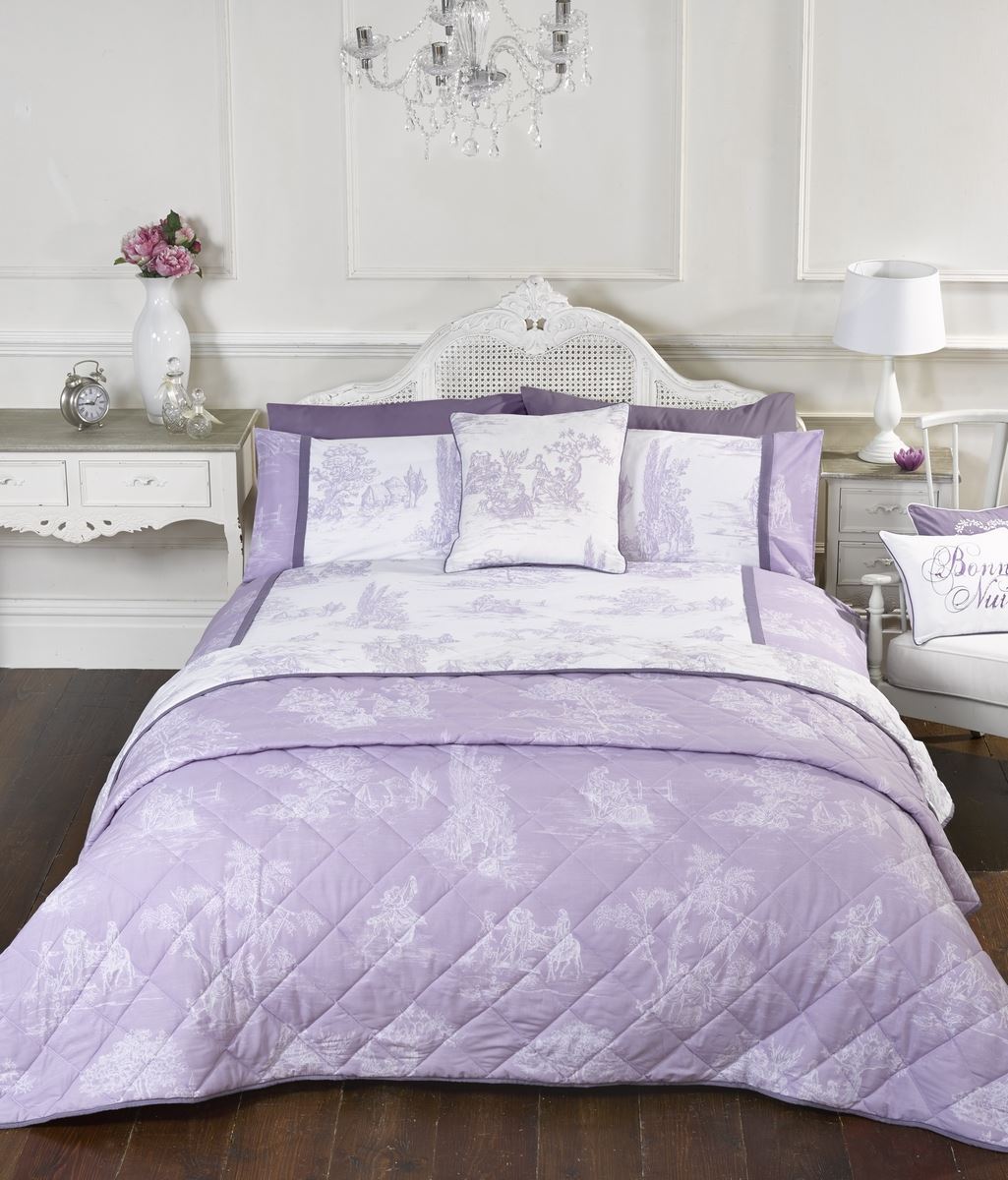 Vintage Style Lilac Quilt Duvet Covers Or Cushion Cover Or Decorative