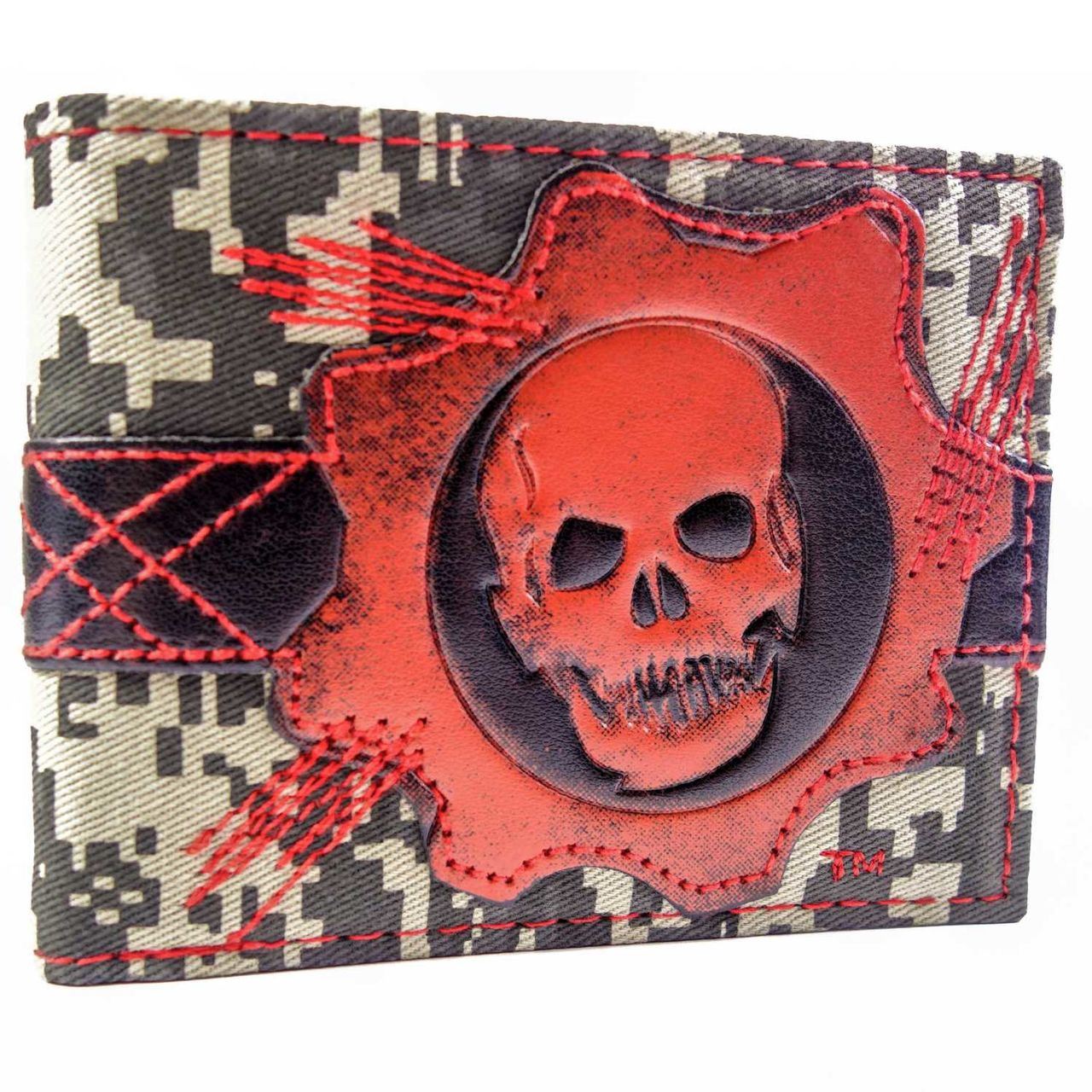 Incredible Gears Of War Cog Skull BiFold Wallet eBay
