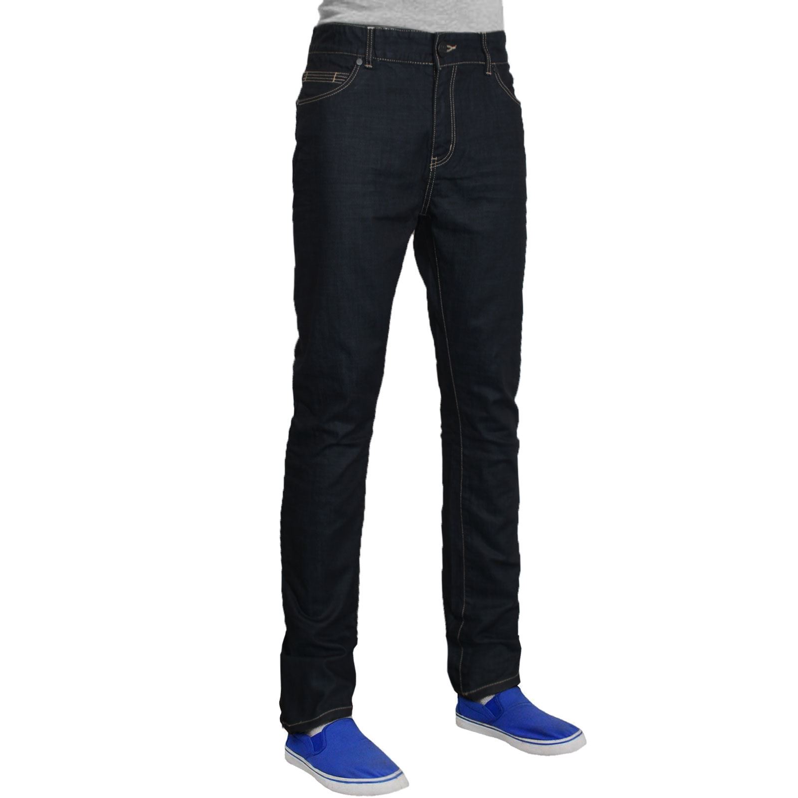MENS DENIM JEANS SPRINGFIELD STRAIGHT LEG SLIM FIT COTTON TROUSERS