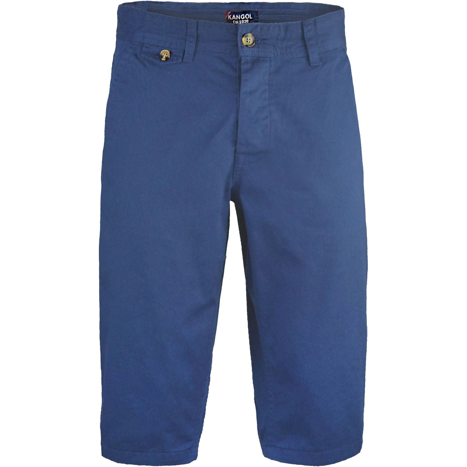 Mens Kangol Casual Knee Length Long 3/4 Chino Summer Shorts Bottoms Cotton Pants - Picture 9 of 11
