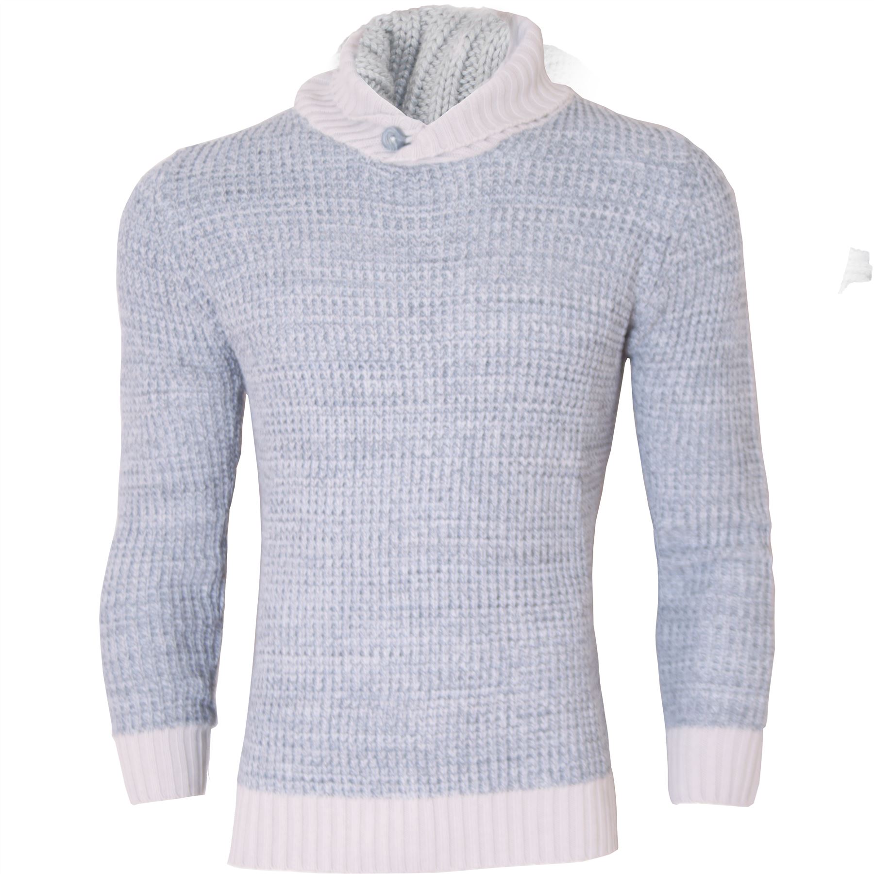 NEW MENS SHAWL COLLAR JUMPER COWL NECK CARDIGAN LONG SLEEVE KNITTED