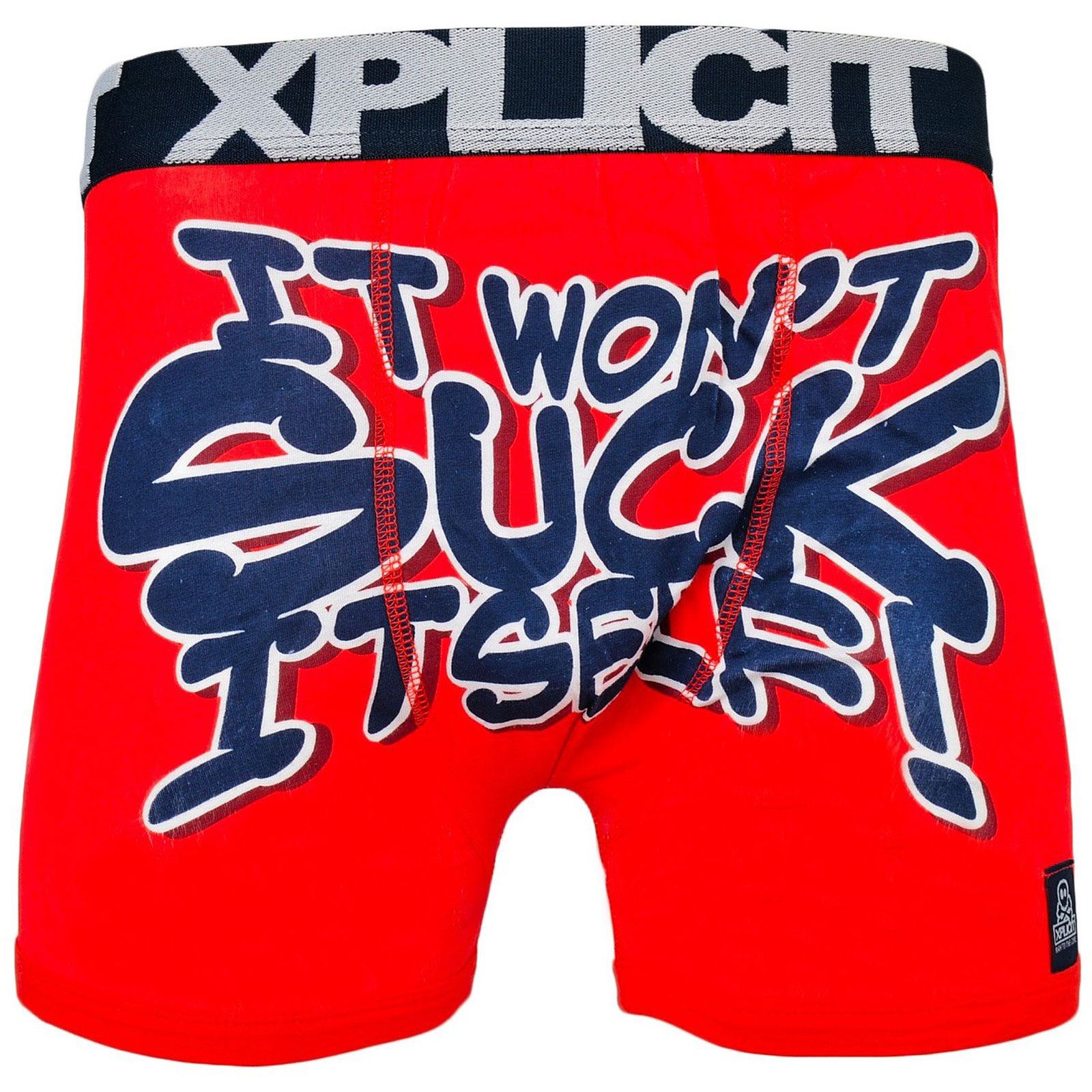 MENS XPLICIT RUDE NOVELTY CROSSHATCH FUNNY UNDERWEAR BOXER SHORTS