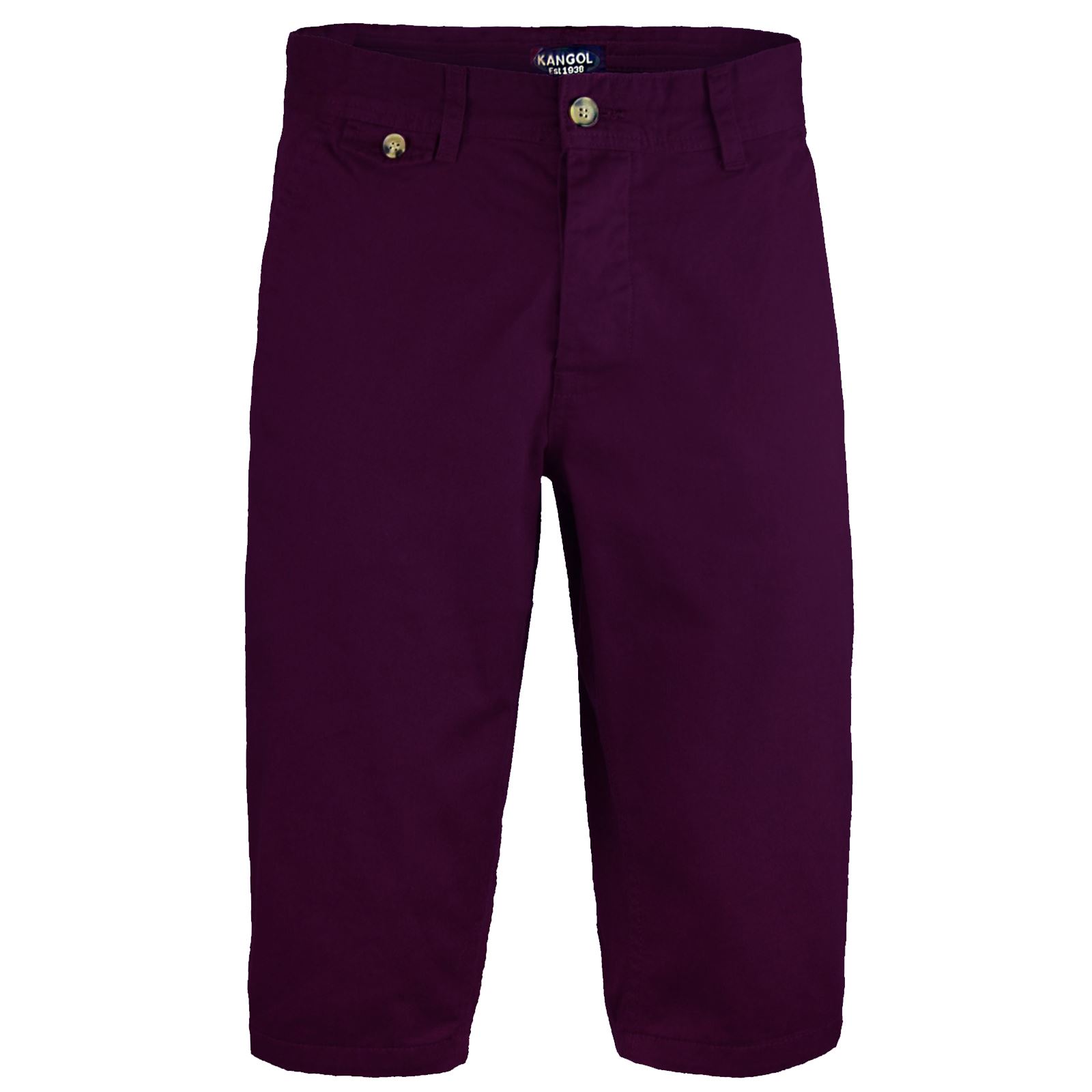 Mens Kangol Casual Knee Length Long 3/4 Chino Summer Shorts Bottoms Cotton Pants - Picture 11 of 11