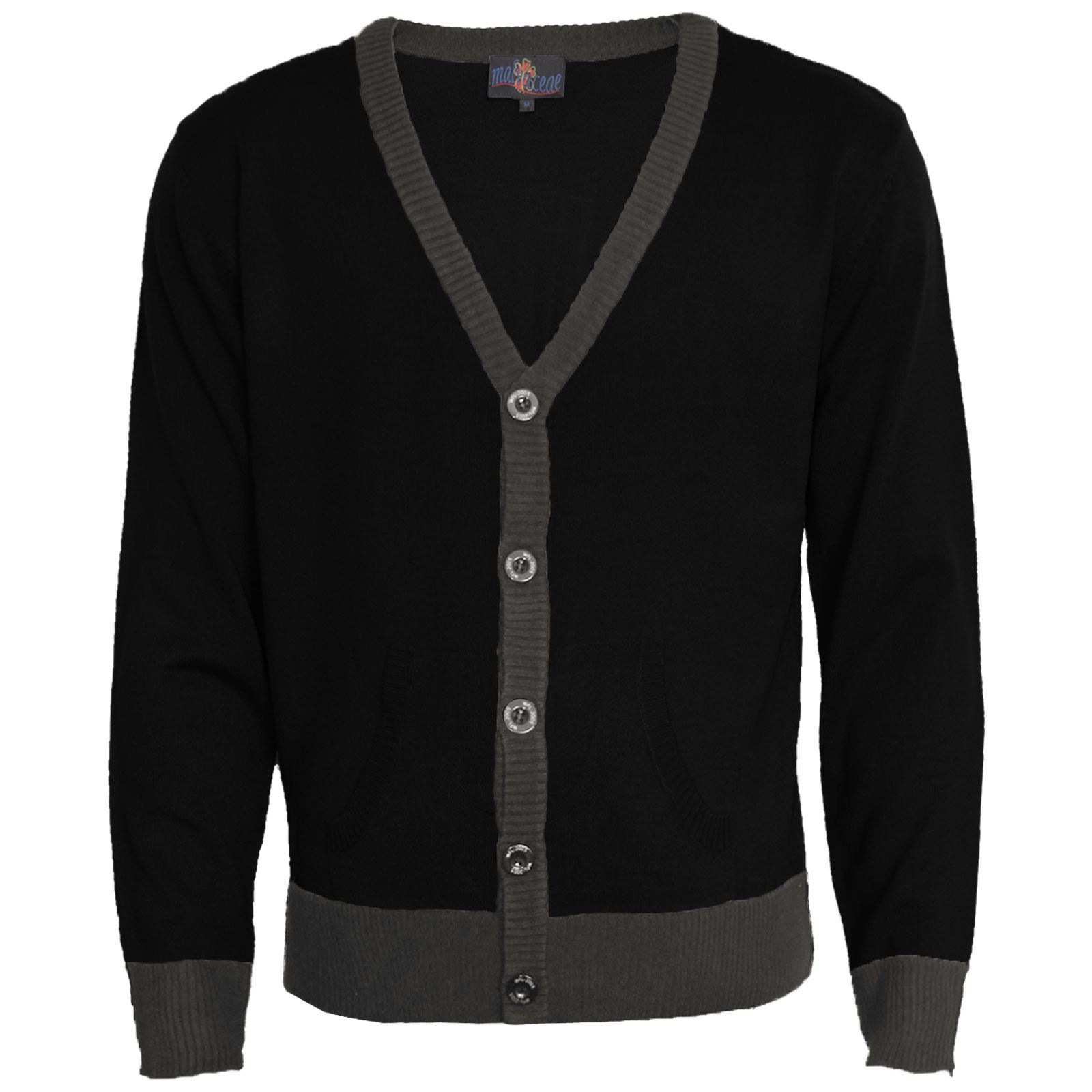 MENS CLASSIC BUTTON FRONT VINTAGE CARDIGAN GRANDAD KNIT CARDI SWEATER