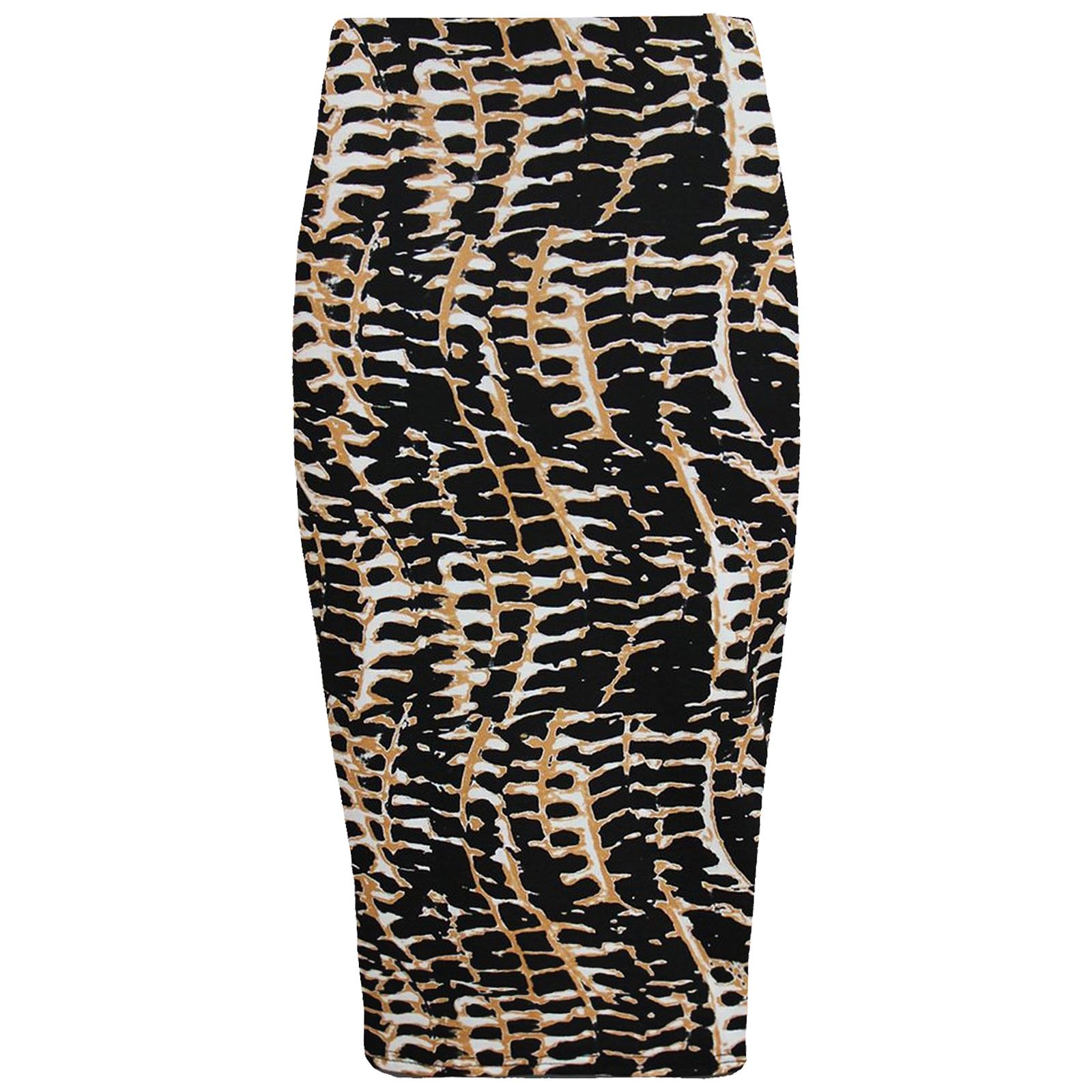 NUEVA FALDA MOVIBLE TUBO CINTURA ALTA BODYCON ESTAMPADO LISO LÁPIZ MIDI MUJER DAMAS - Imagen 43 de 53