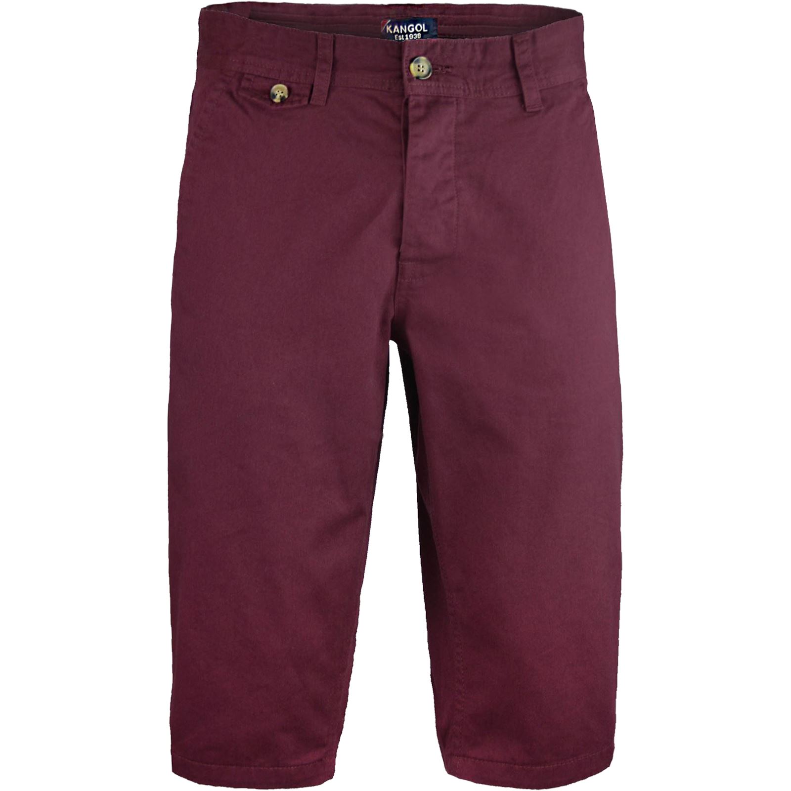 Mens Kangol Casual Knee Length Long 3/4 Chino Summer Shorts Bottoms Cotton Pants - Picture 7 of 11