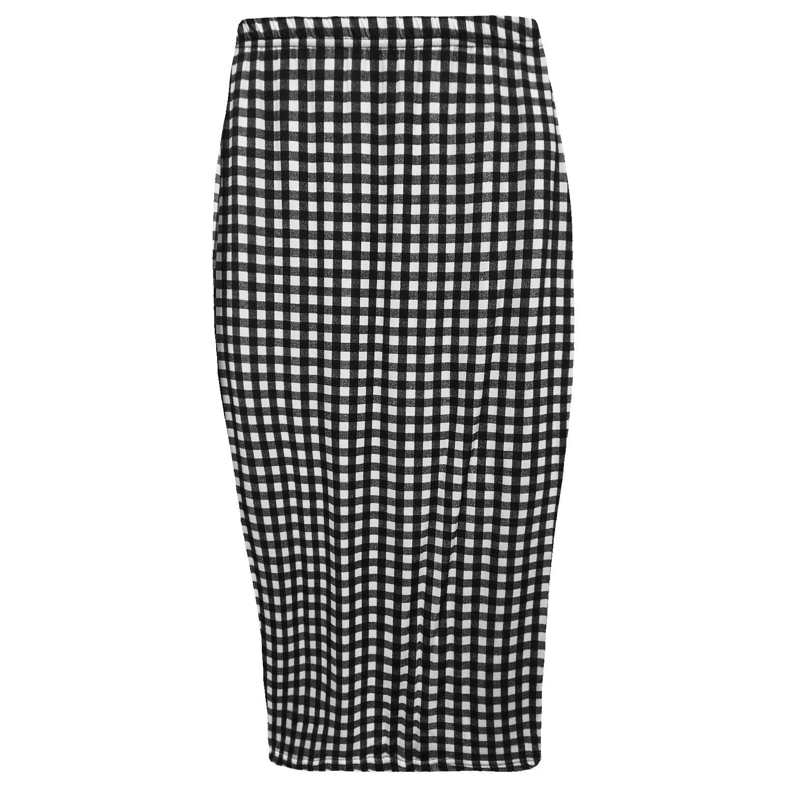 NUEVA FALDA MOVIBLE TUBO CINTURA ALTA BODYCON ESTAMPADO LISO LÁPIZ MIDI MUJER DAMAS - Imagen 21 de 53