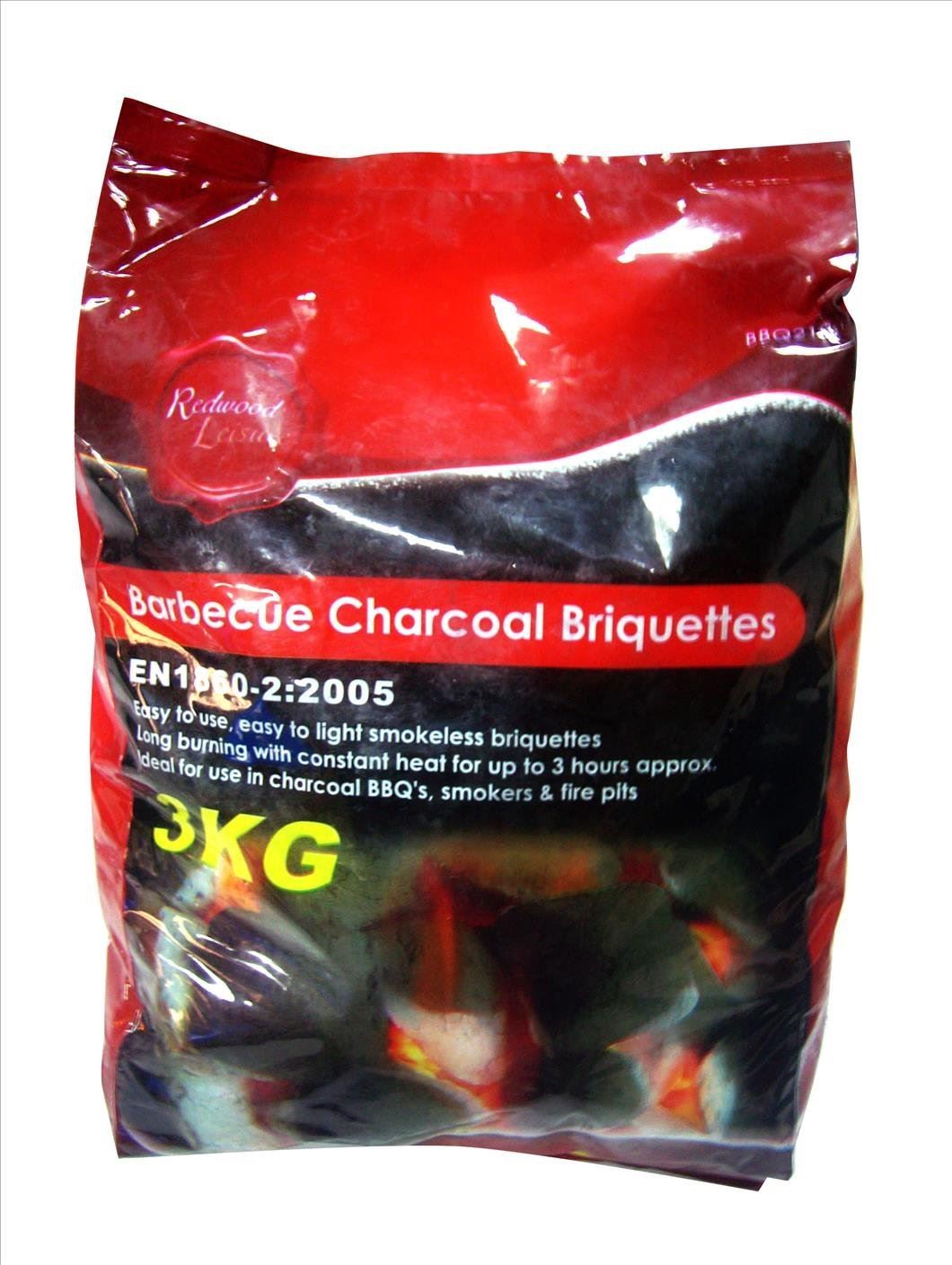 3KG Barbecue Charcoal Smokeless Briquettes BBQ Grill Ash Pan Camping